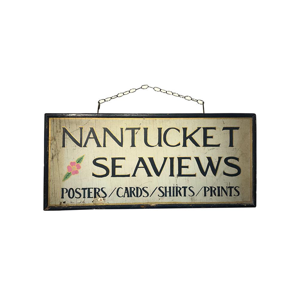 Double Sided "Nantucket Seaviews" Shop Sign (1 of 3)