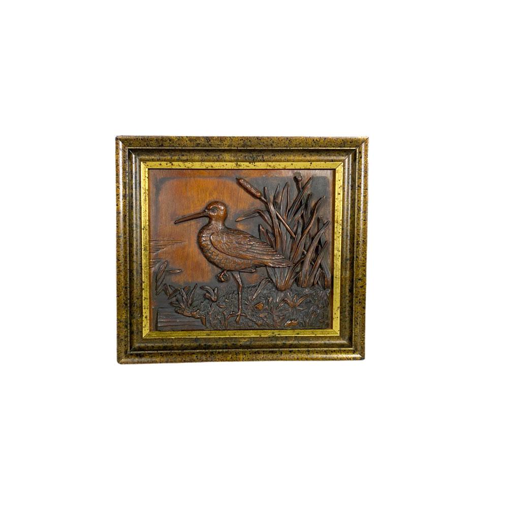 Carved Plaque of a Shore Bird (1 of 3)