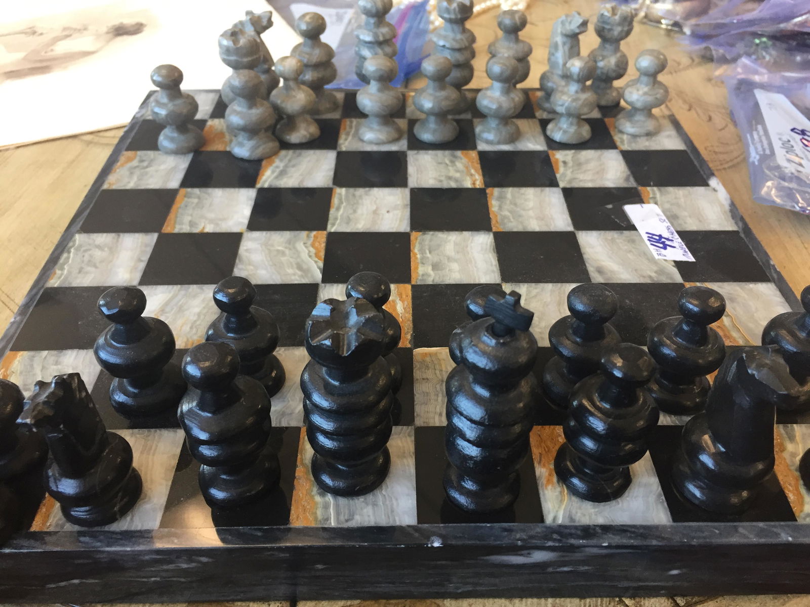 Marble Chess Set: Marble Chess Set Dimensions: 4" x 13" x 13"