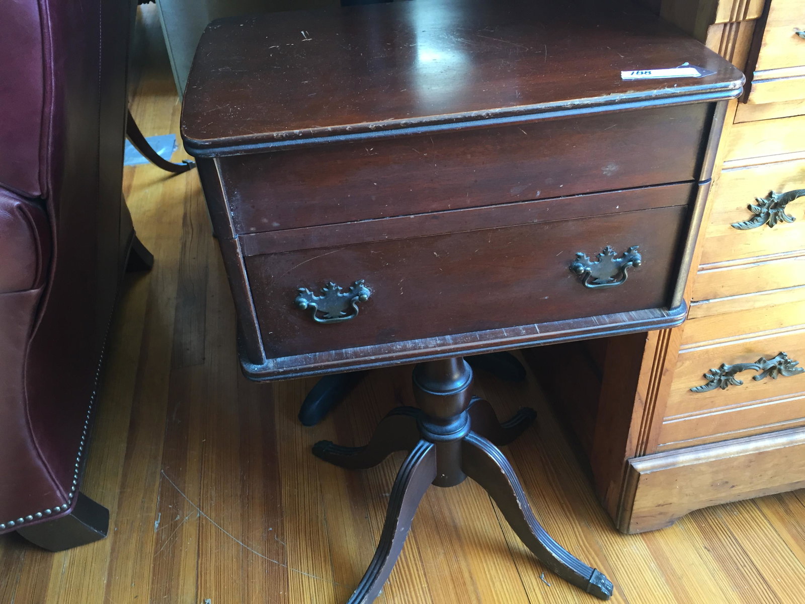 Vintage Sewing Table, Full of Stuff: Vintage Sewing Table, Full of Stuff Dimensions: 26.5" x 16.5" x 12.5"