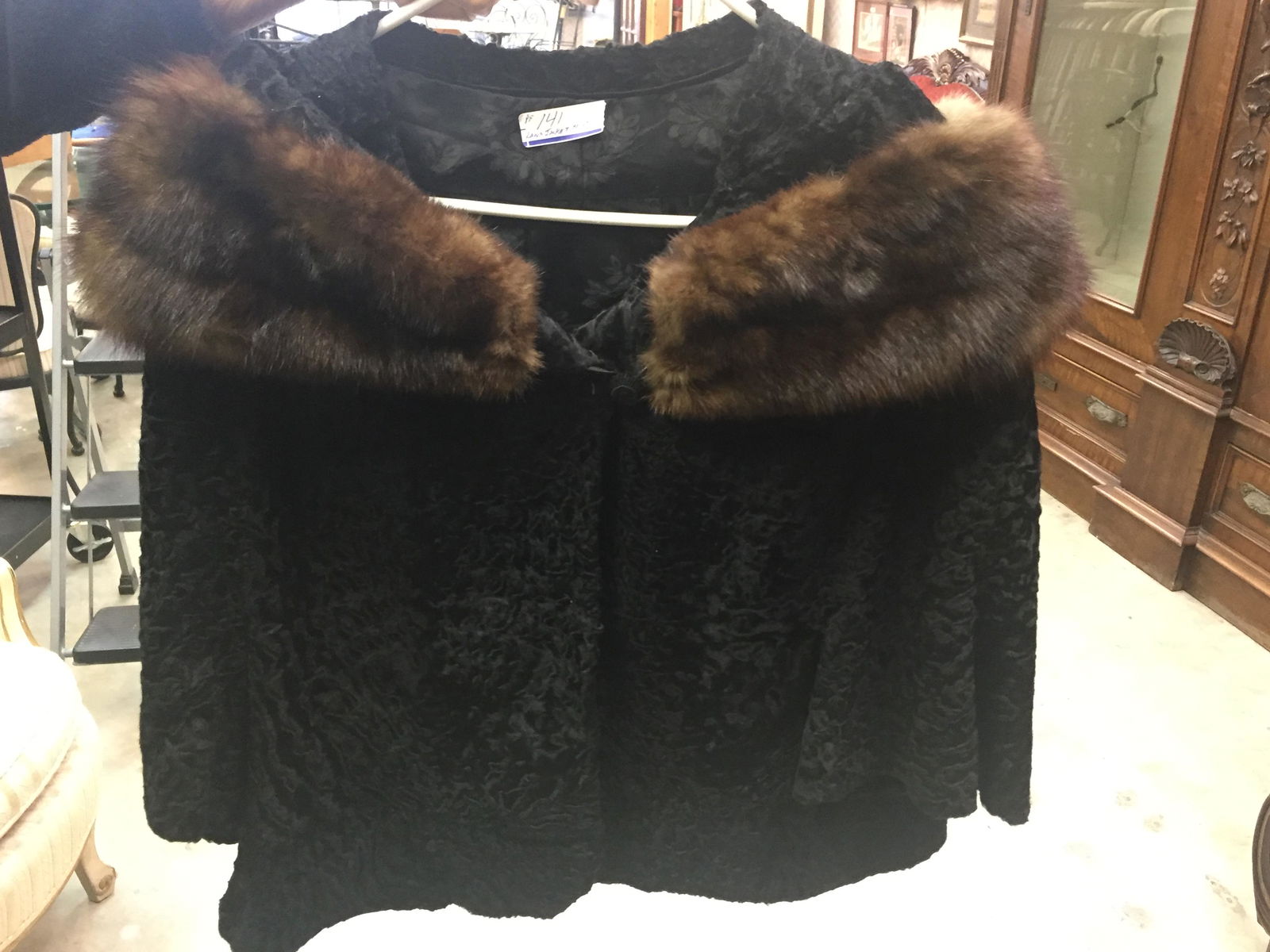 Lama Jacket w/Mink Collar sm: Lama Jacket w/Mink Collar sm