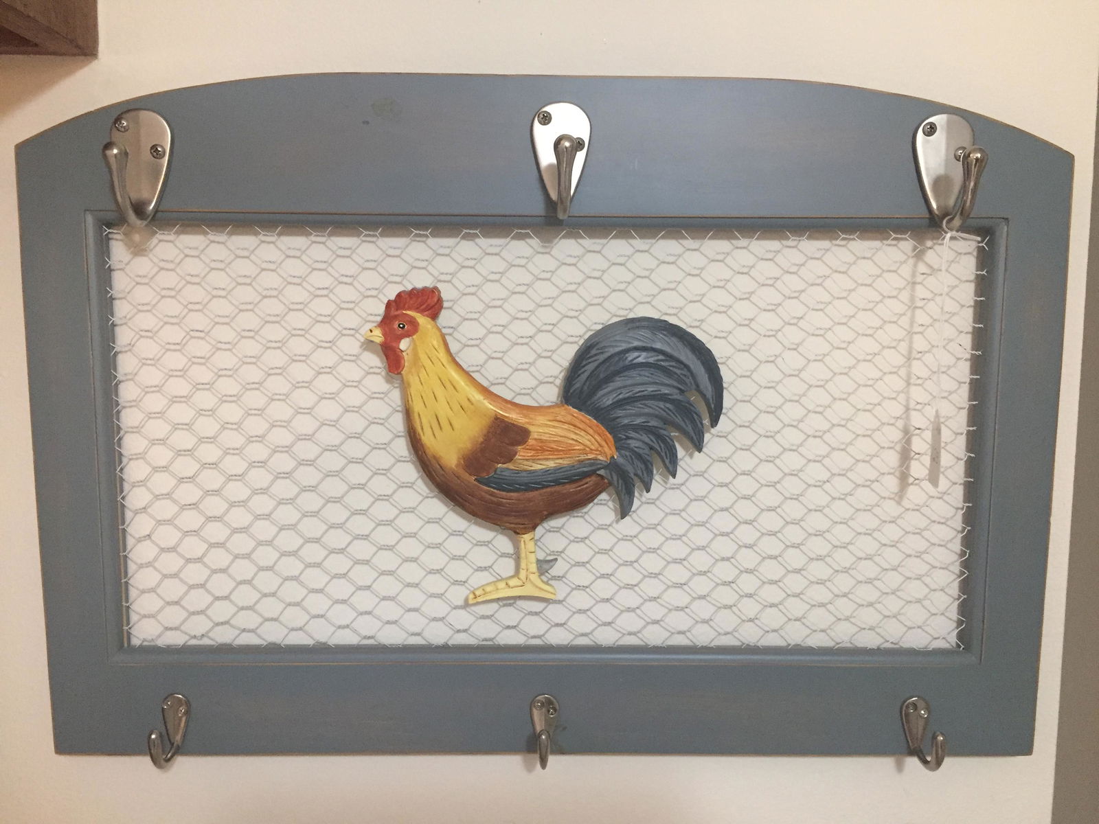 Kitchen: Chicken Wall Key or Towel Holder, 16"h x 23.5"w Consigner LA