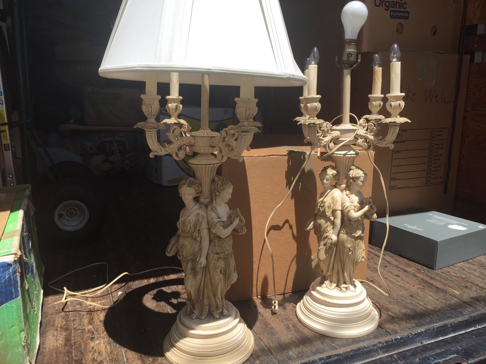 Lighting-Lamp: Italian Torchiere Lamp c.1960'sPicture show 2-Lamps but, Only one Lamp (the other was damaged in shipment)