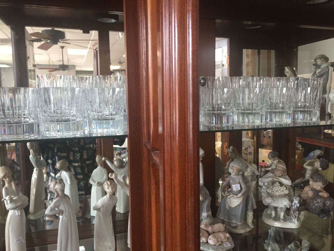 Christofle-France Crystal Cordials: (24) Crystal Cordials & 1-Ice Bucket 'Christofle-France' Consigner HP