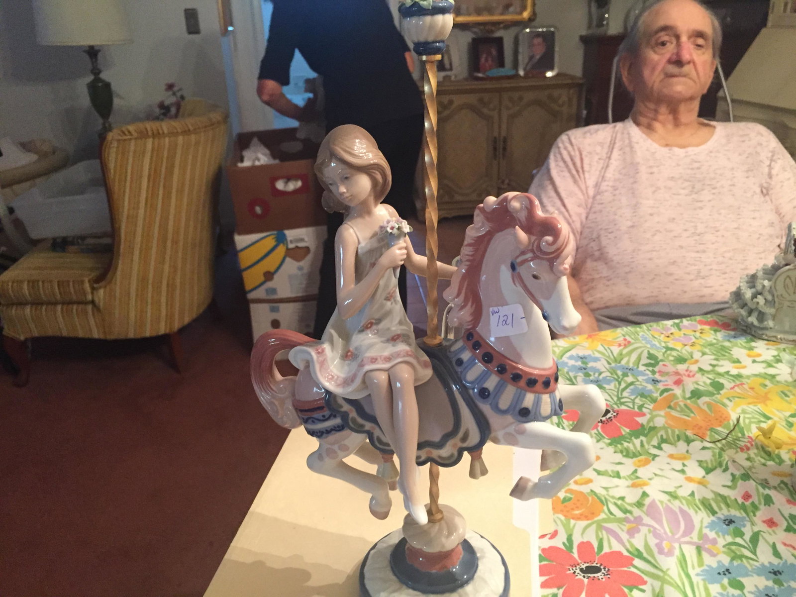 LLADRO: LLADRÓ GIRL ON CAROUSEL HORSE by Jose Puche #1469 Retired-Collectible 15.5"h