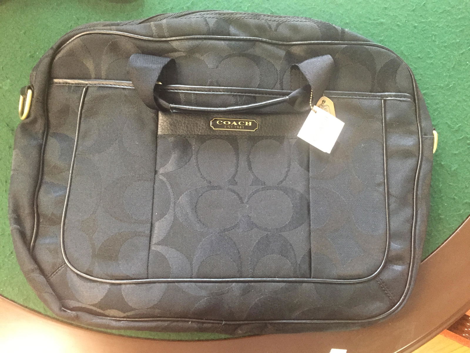 COACH-HANDBAG: COACH BLACK HAND BAG 12"X16"
