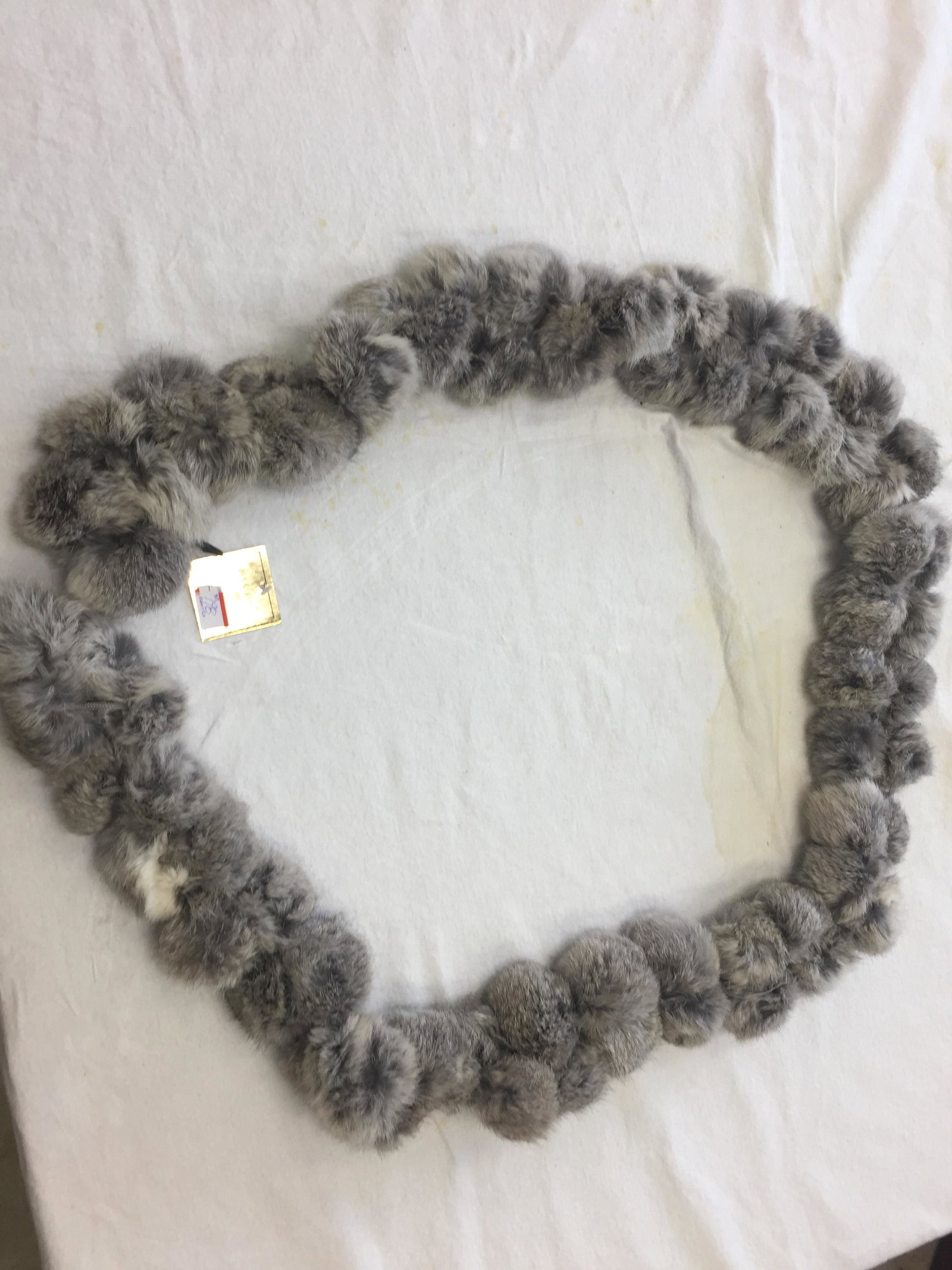 Rabbit Fur Neck Scarf: Rabbit Fur 6'L Scarf