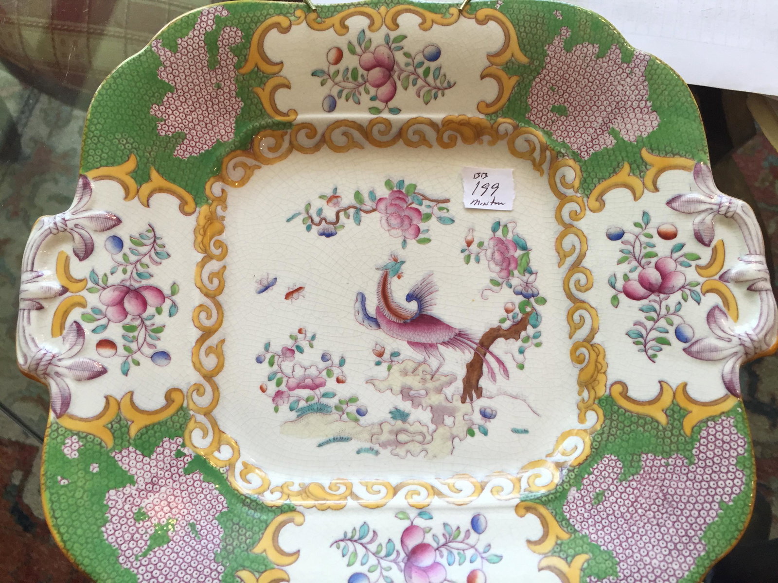 Minton Plate: Minton Plate, 9"x10"