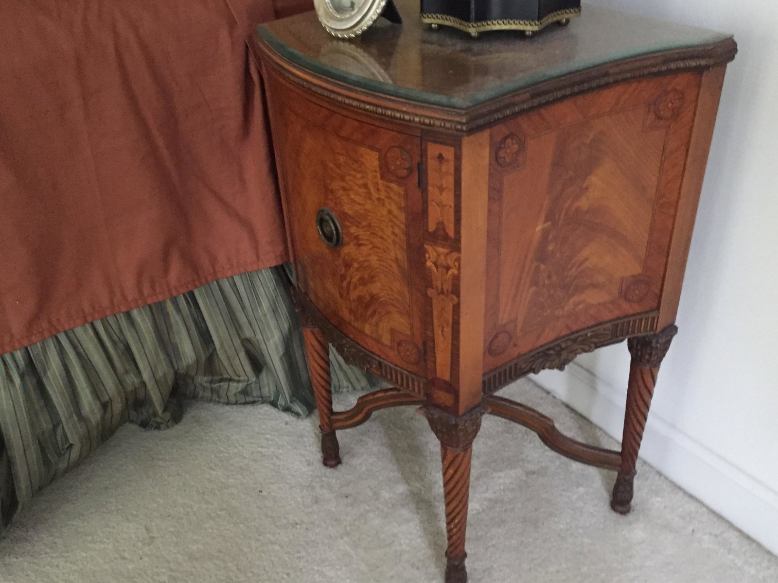 Bedrooms-Night Stands: Pair Inlaid Night Stands