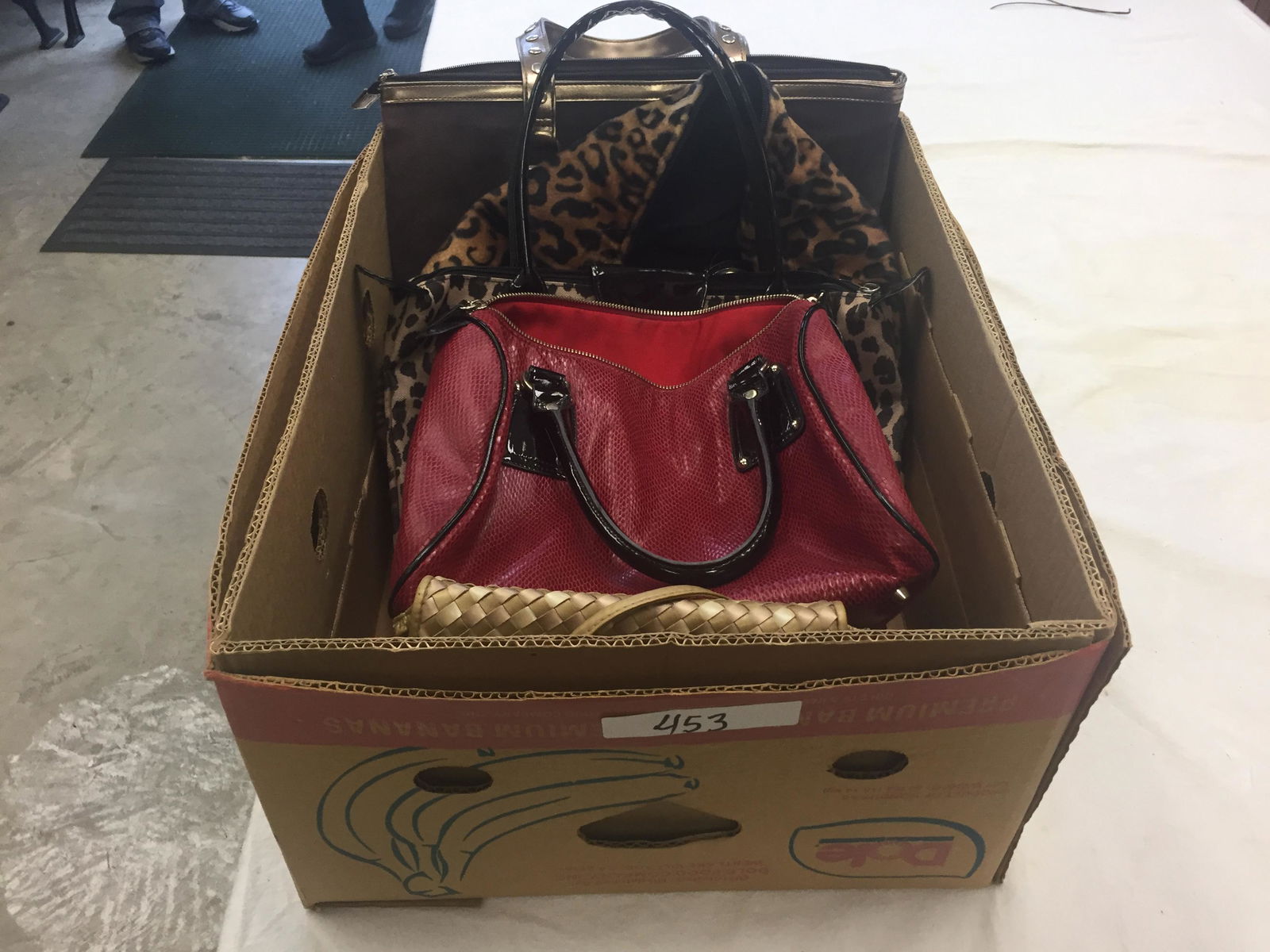 Designer Purses: Box of 8 Purses (NY & Co., Ferragamo, Elcante are a few)