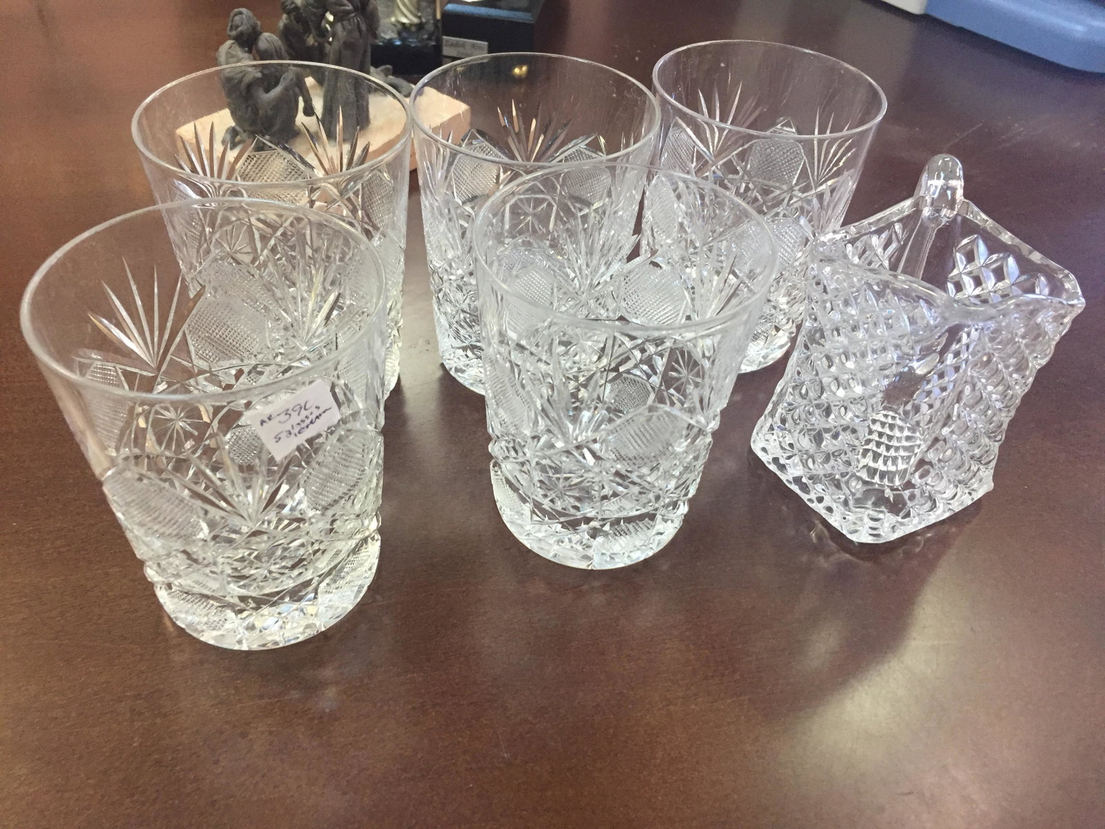 Assorted Glasses: Assorted Glasses & 1-creamer