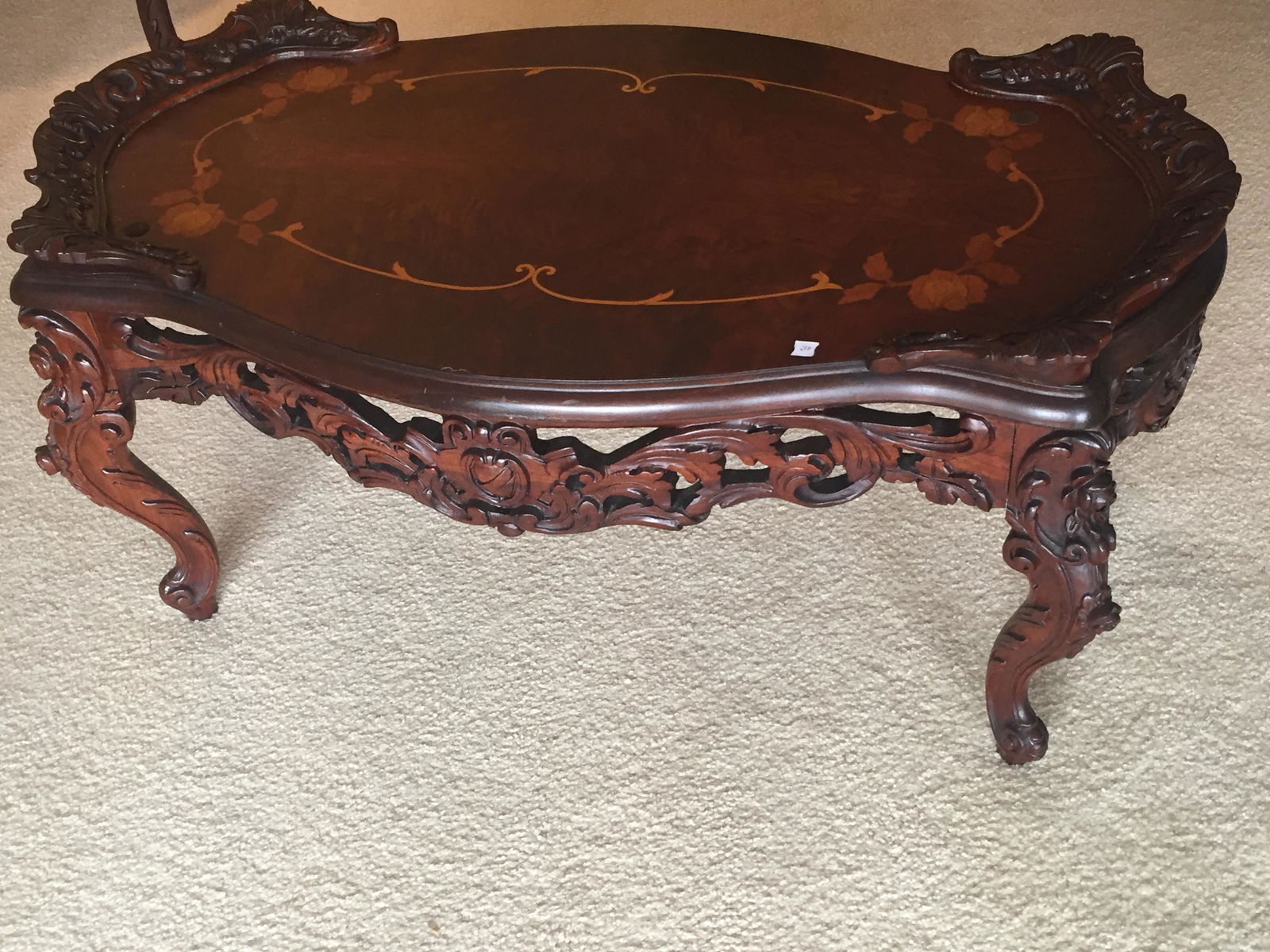 One of 5 Carved Coffee Tables (1 of 4)