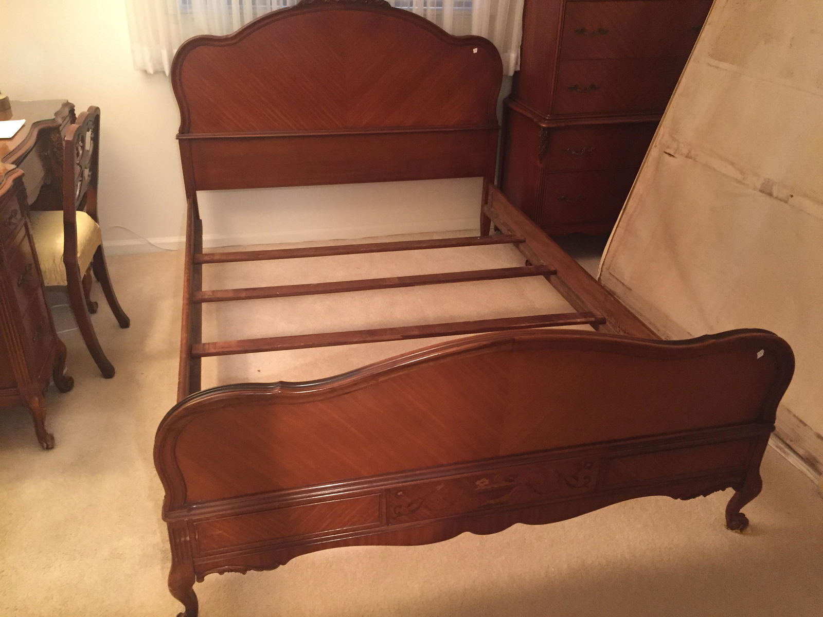 Standard Headboard: Antique Standard Rosewood Bed (no mattress)