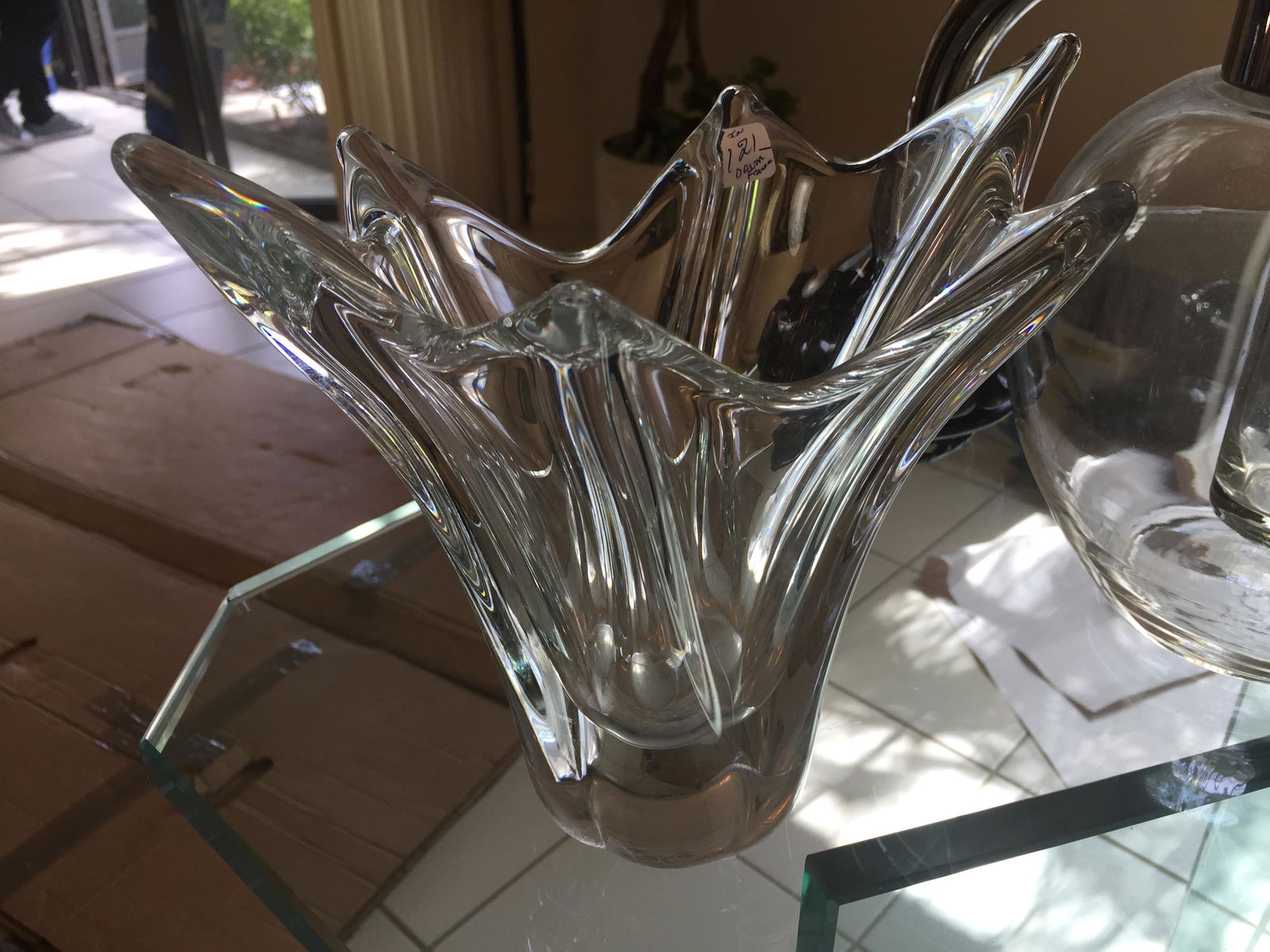 Daum-France Vase: Daum-France Crystal Vase, 8h x 9w x 5.5d