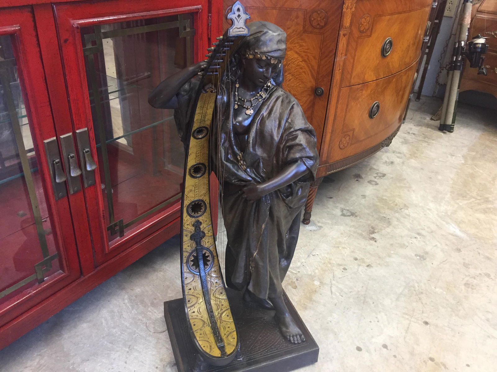Rare Find: L. Hottot  Ancient Harp Player (1 of 14)