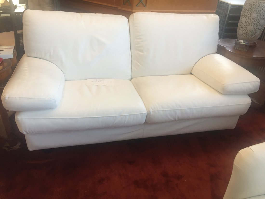 Roche Bobois Leather Love Seat (1 of 8)
