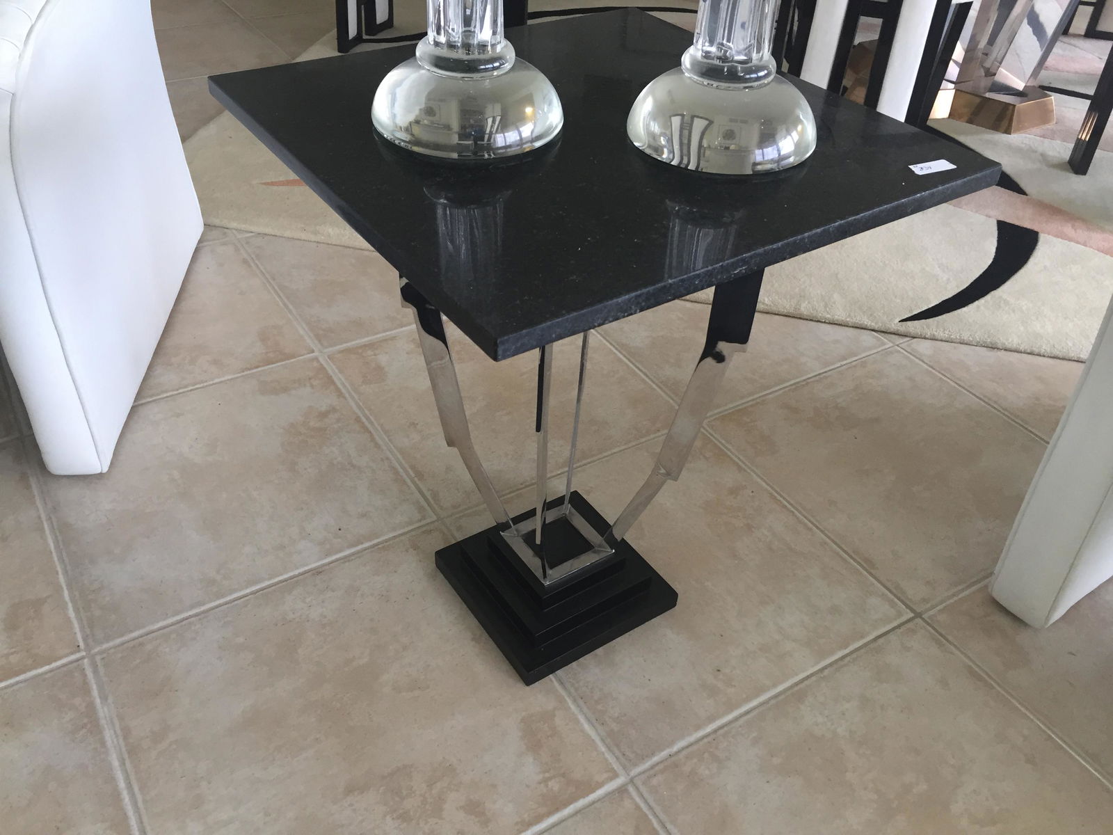 Granite Top, Chrome Table (1 of 2)
