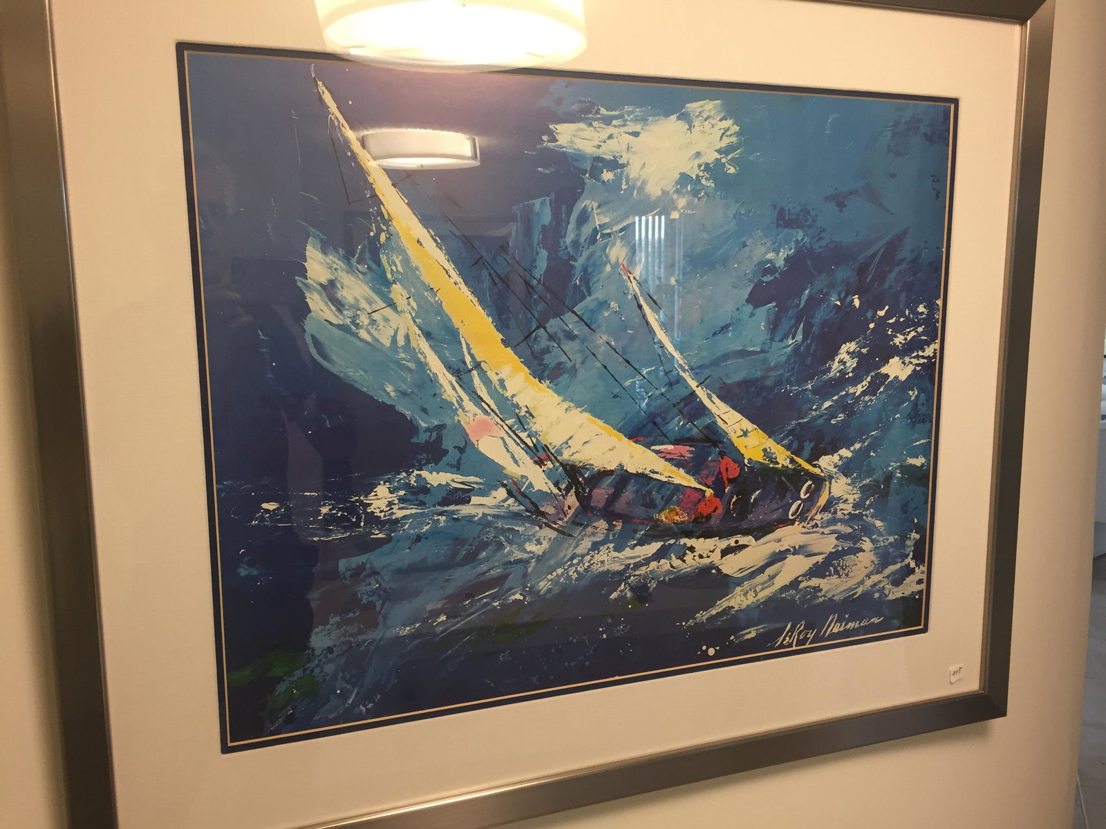 LeRoy Neiman Print: LeRoy Neiman Print 'Sail Boat Race'