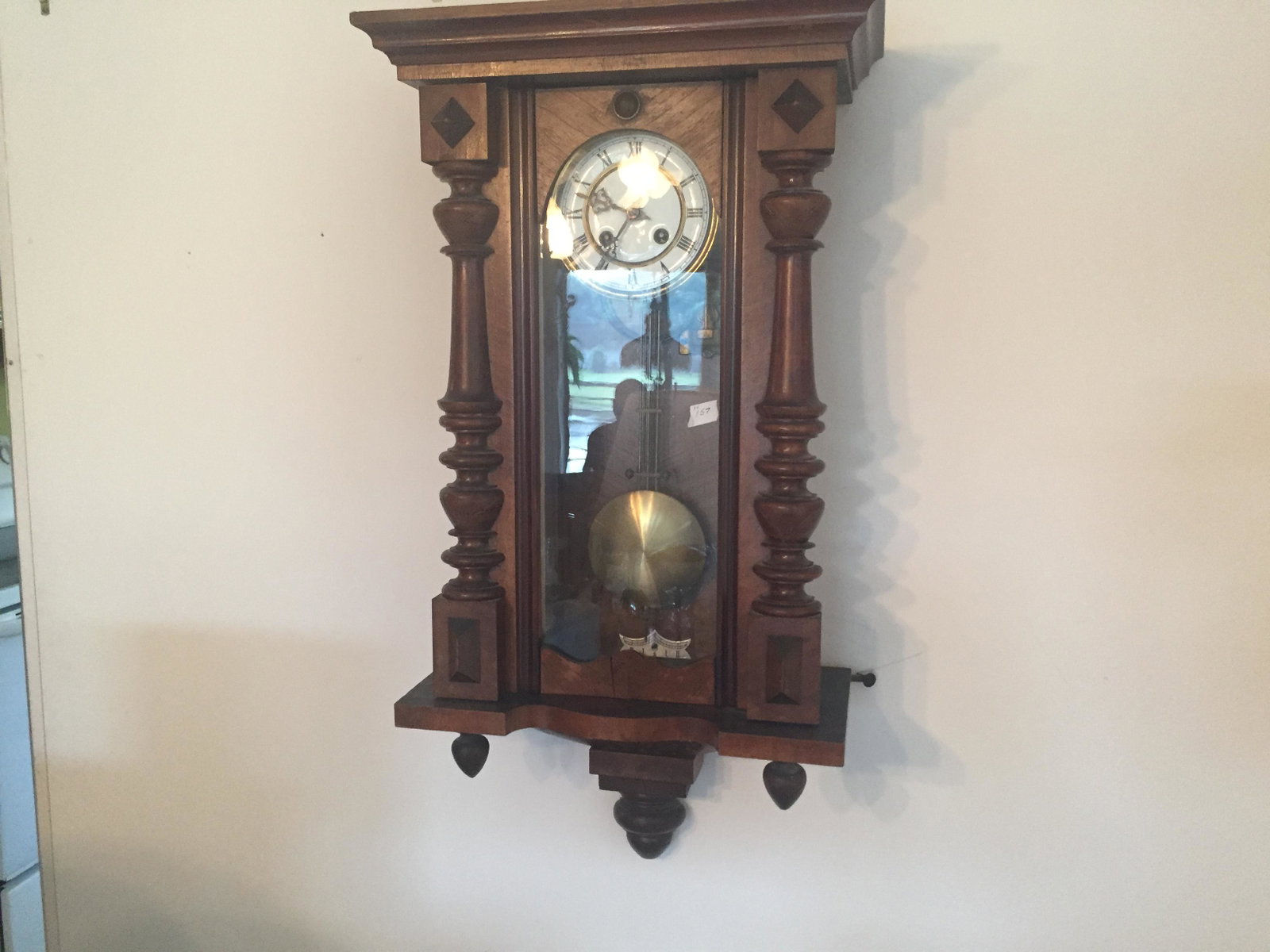 Wall Regulator: Antique Wall Regulator 30h x 15 x 7d