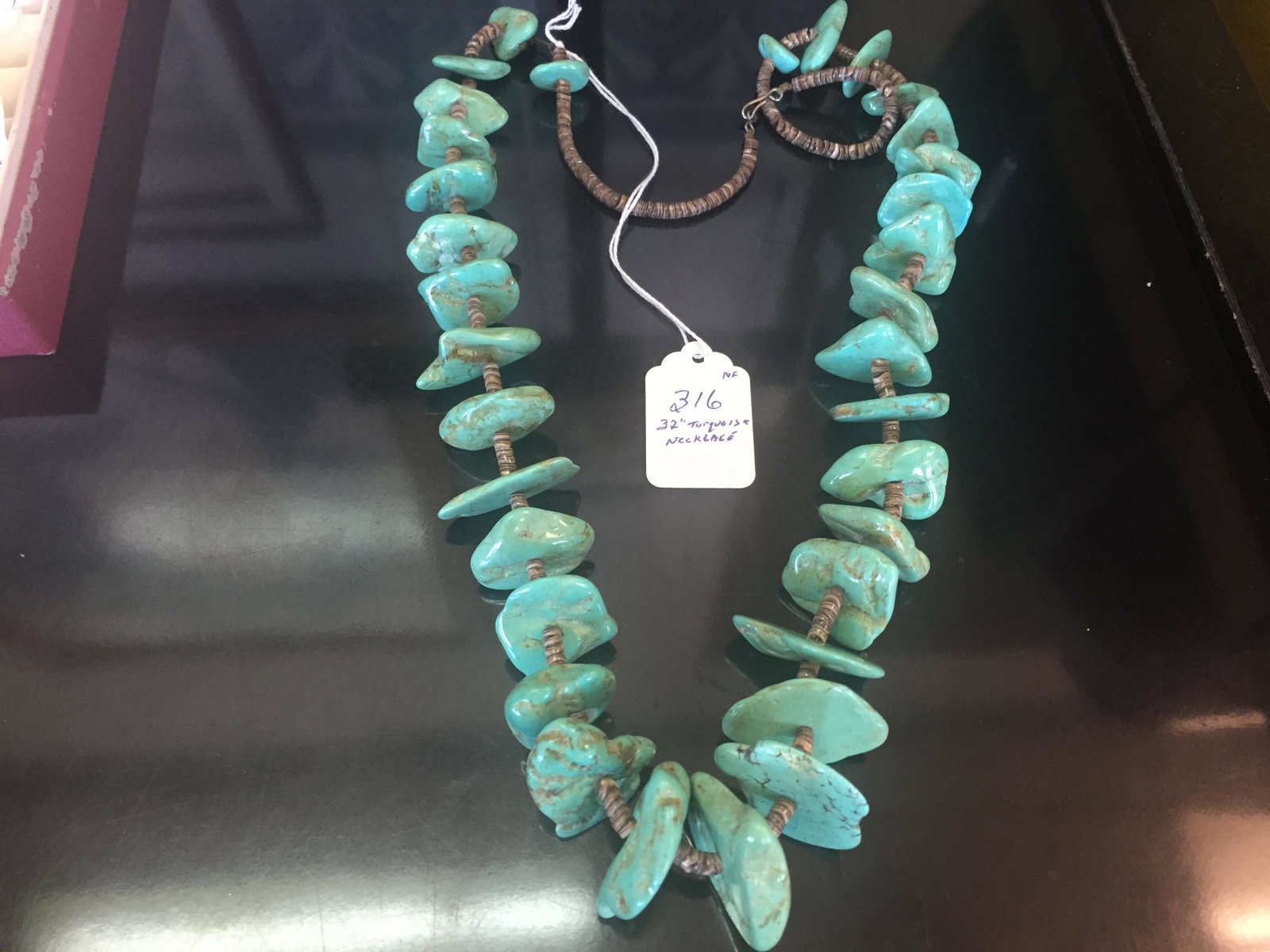 Jewelry-Turquoise: Turquoise 32" Necklace
