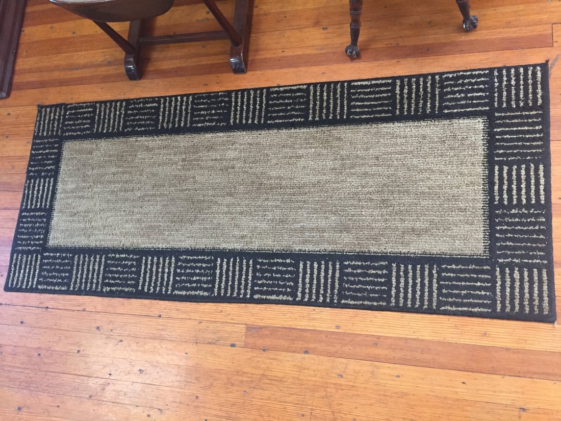 Area Rug: Tan w/Black border Area Rug ...61x24