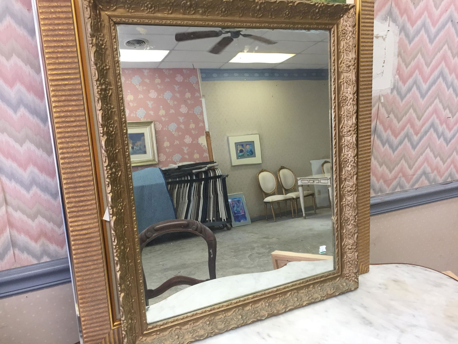 Gold Frame Wall Mirror (1 of 3)