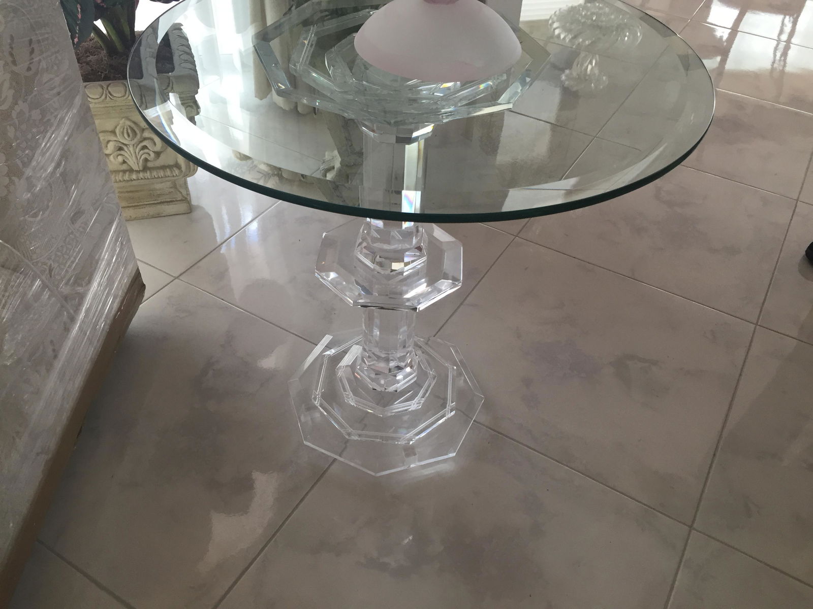 Glass Top Acrylic Table (1 of 4)