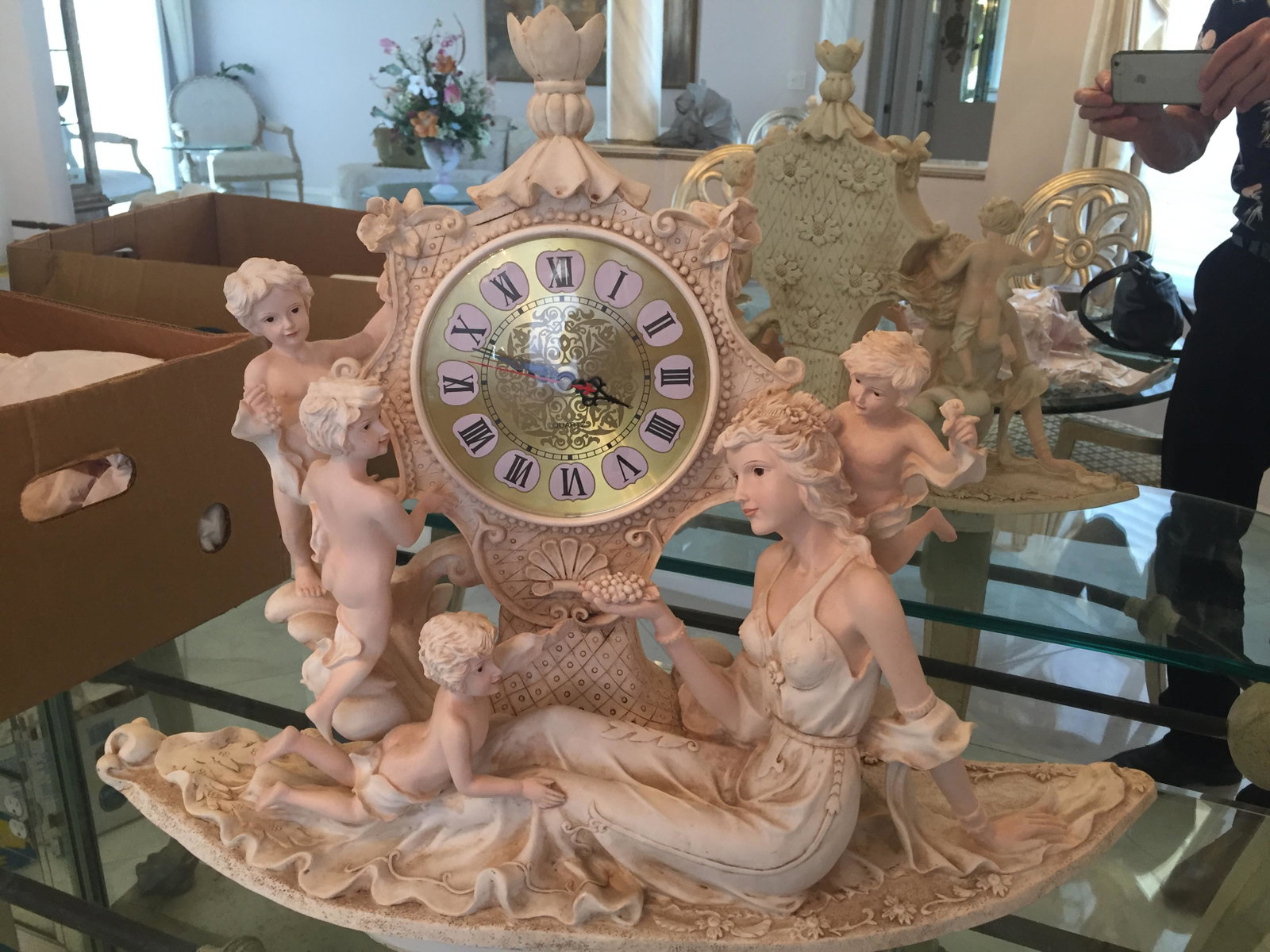 Gondola Mantle Clock: Italian (Batt. Powered) Gondola Mantle Clock