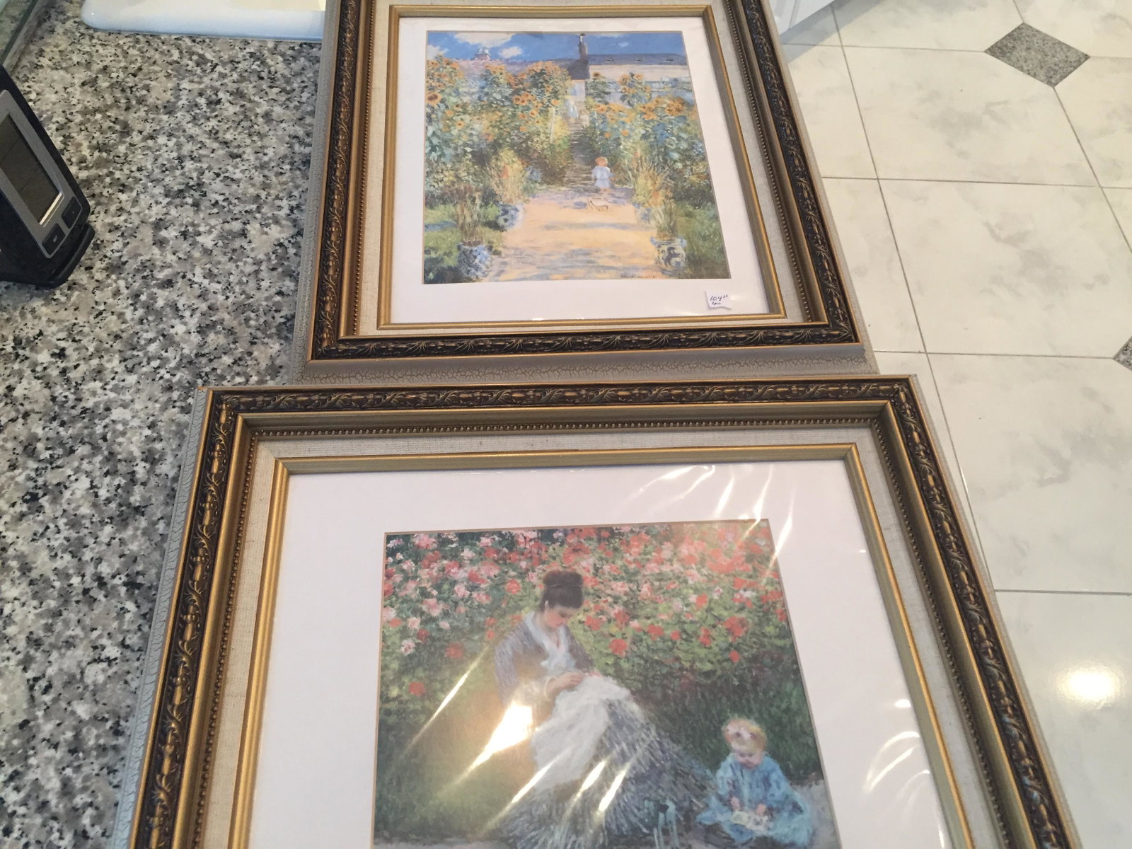 2-Monet Prints: (2) Monet Prints, 18.5x15.5 & 15.5x18.5