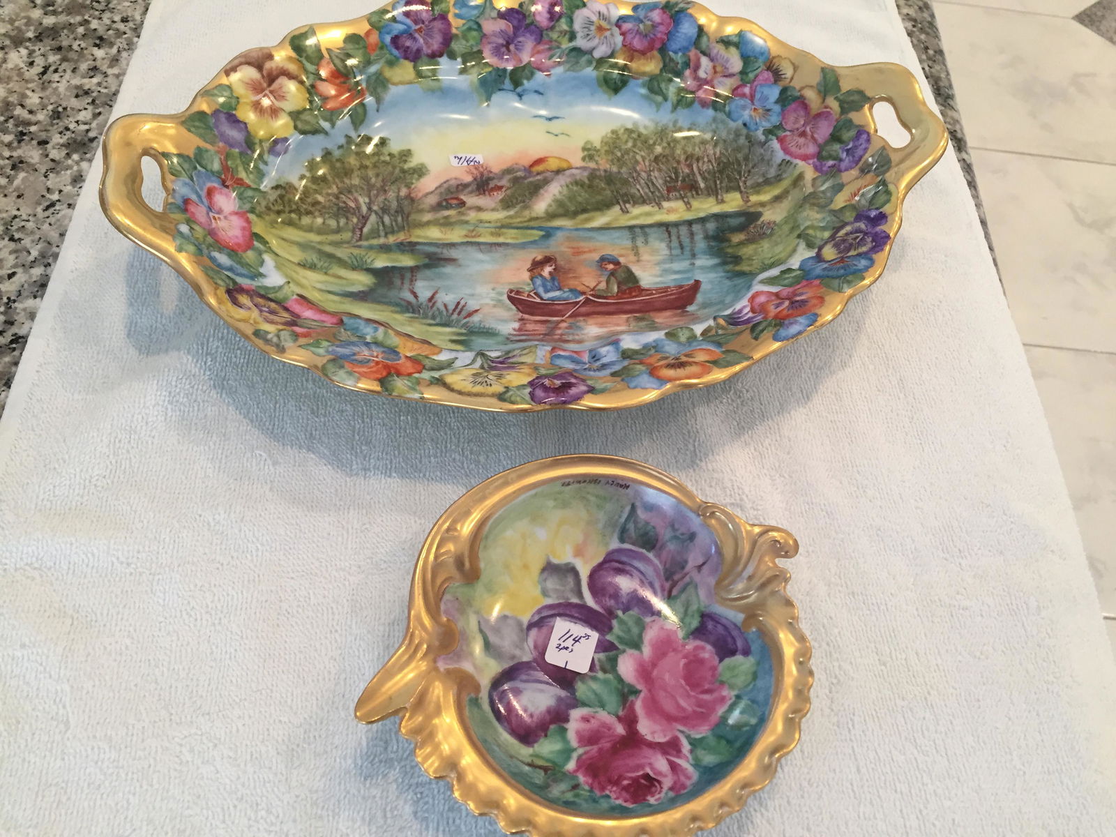 H.Paint.Platter & sm.Dish (1 of 5)