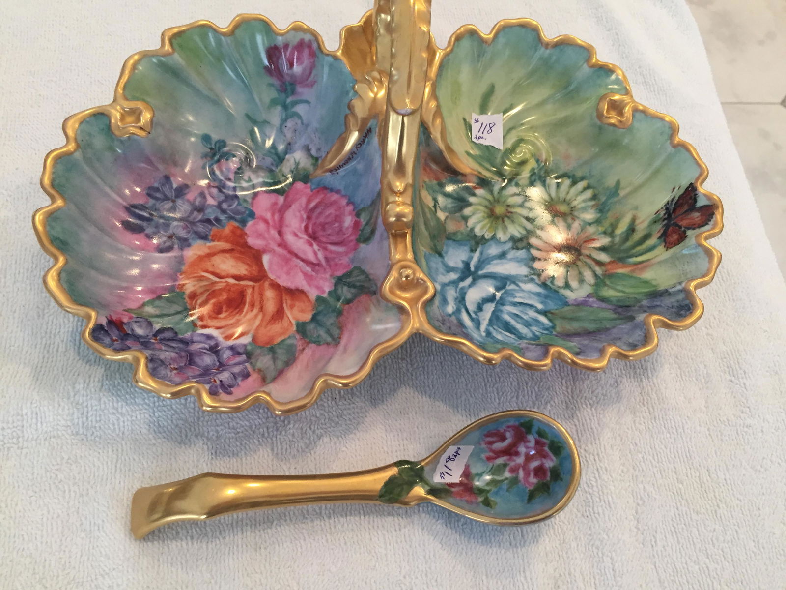 H.Paint Divided Dish & Spoon (1 of 3)