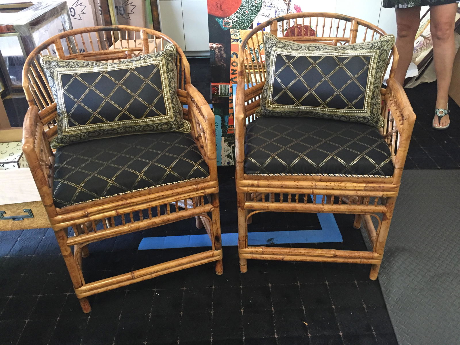 2-Bamboo Chinoiserie Armchairs (1 of 3)
