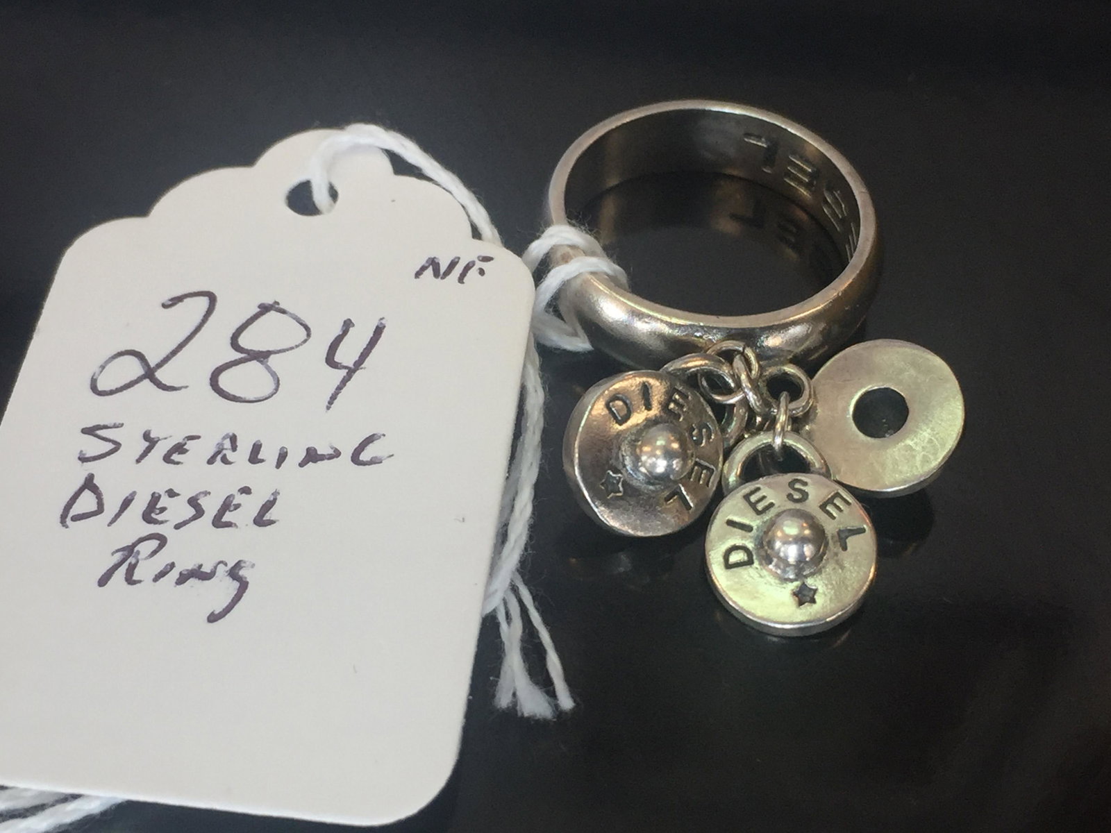 Diesel Sterling Ring: Sterling Diesel Ring .925, size 7,