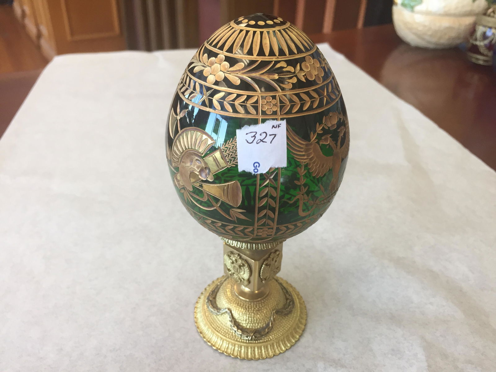 Faberge Crystal Egg on Stand (1 of 3)