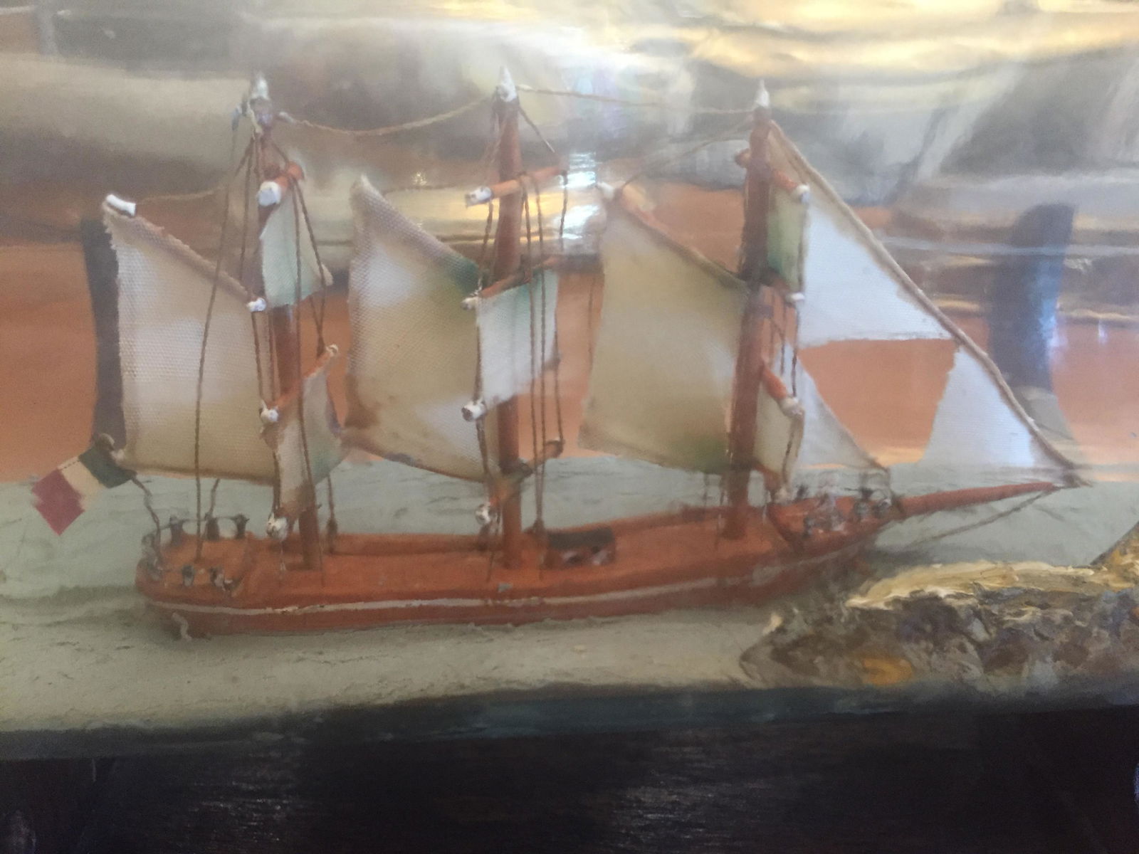 Handmade Ship in Bottle: Handmade Ship in Bottle 'Italy'