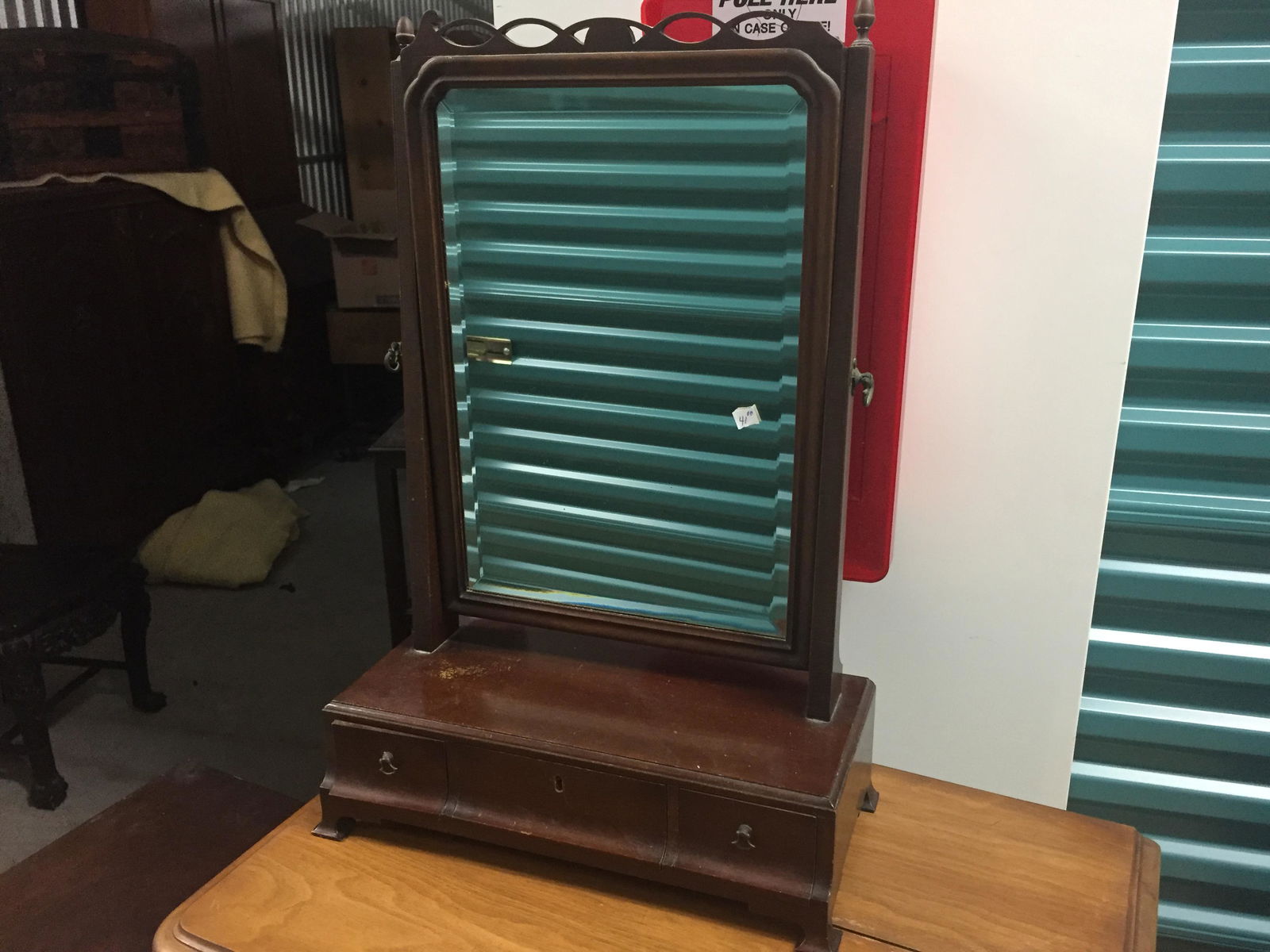 Antique Shaving Mirror (1 of 2)