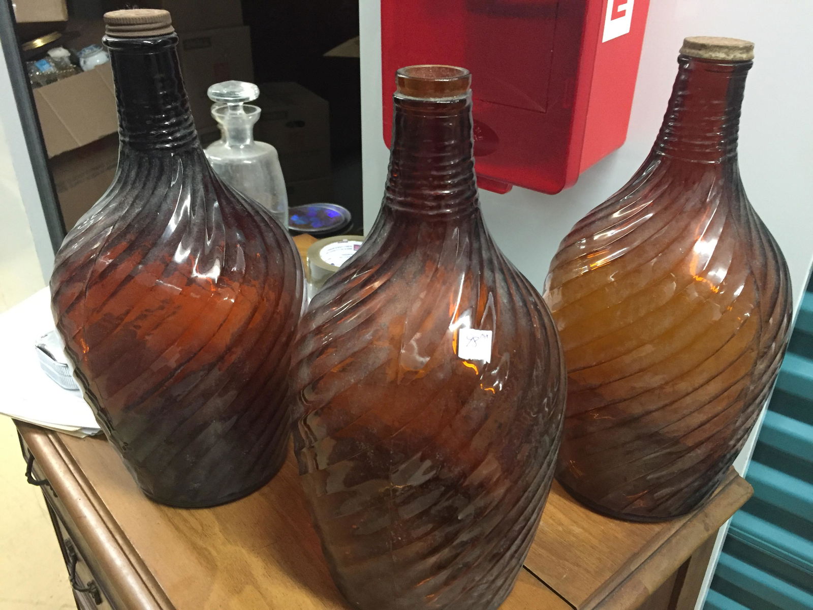 3-Amber Glass Bottles (1 of 2)