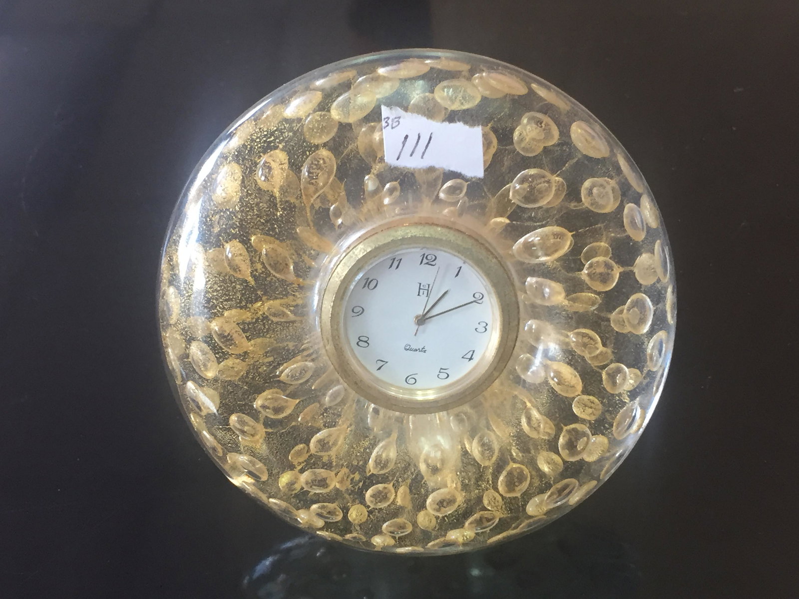 Vintage Murano Gold Filled Desk Clock (1 of 3)