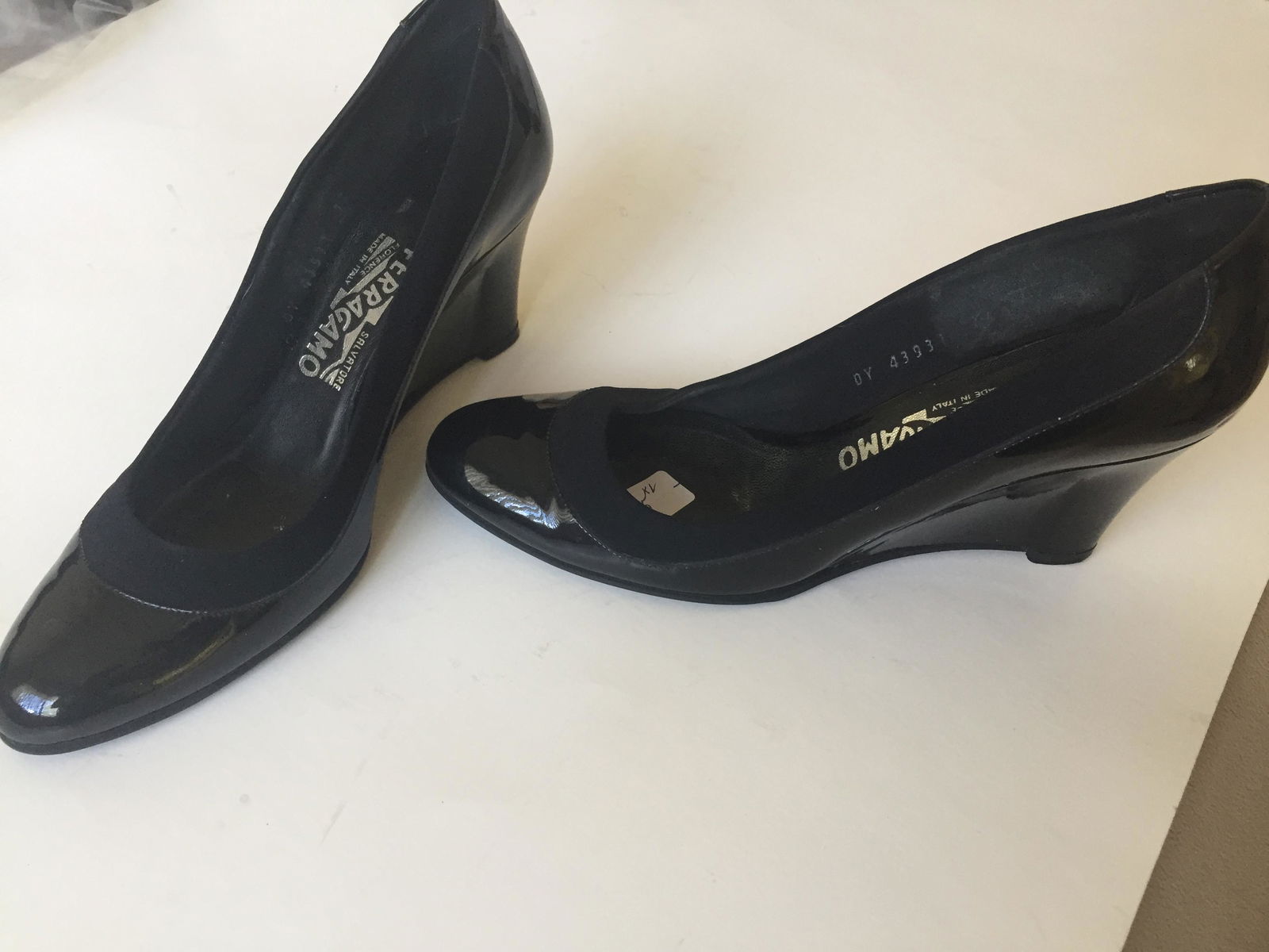 Ferragamo Blk. Patten Shoes: Ferragamo Black Patten Shoes