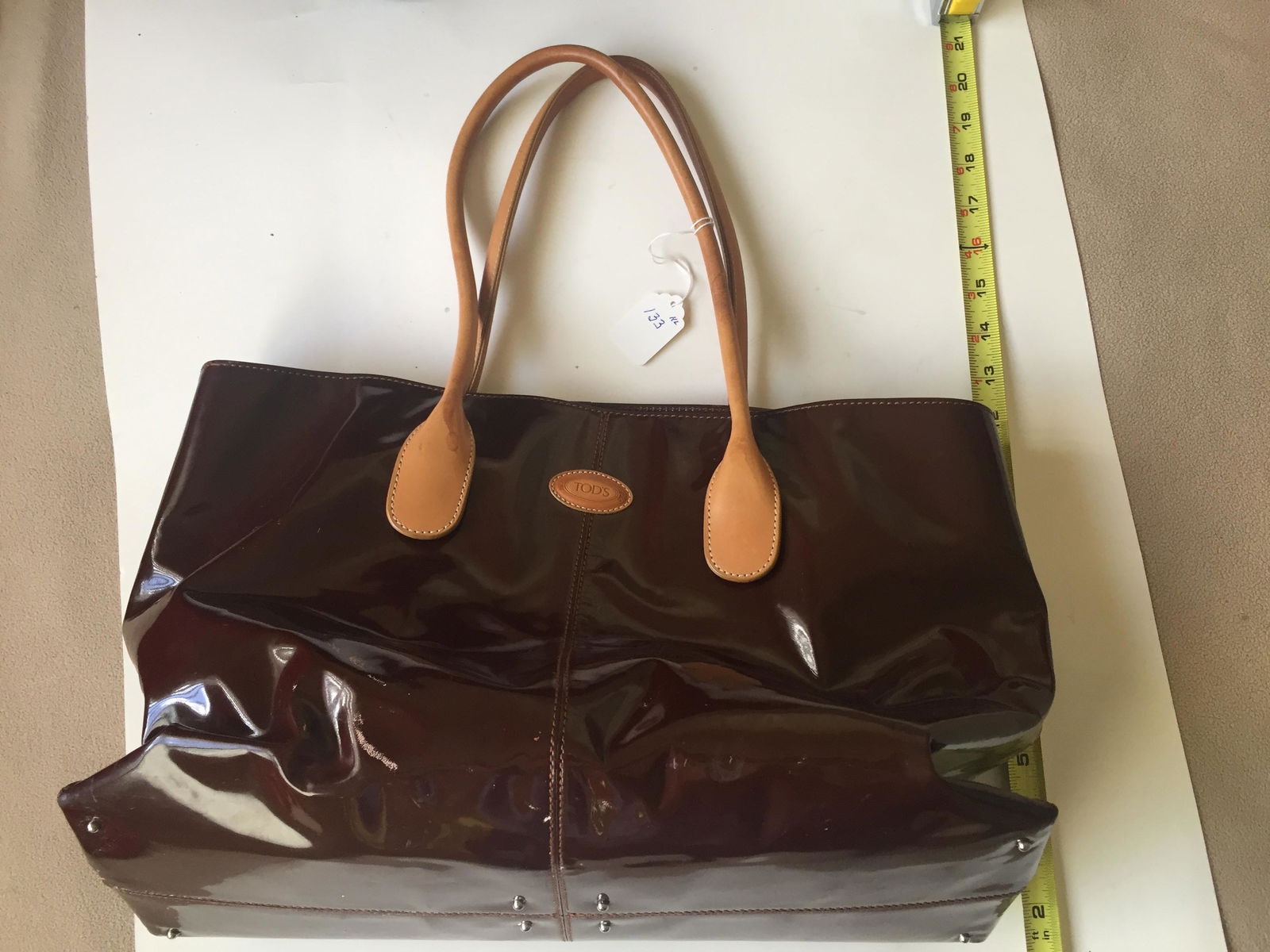 Tod's Br.Leather Tote Bag (1 of 3)