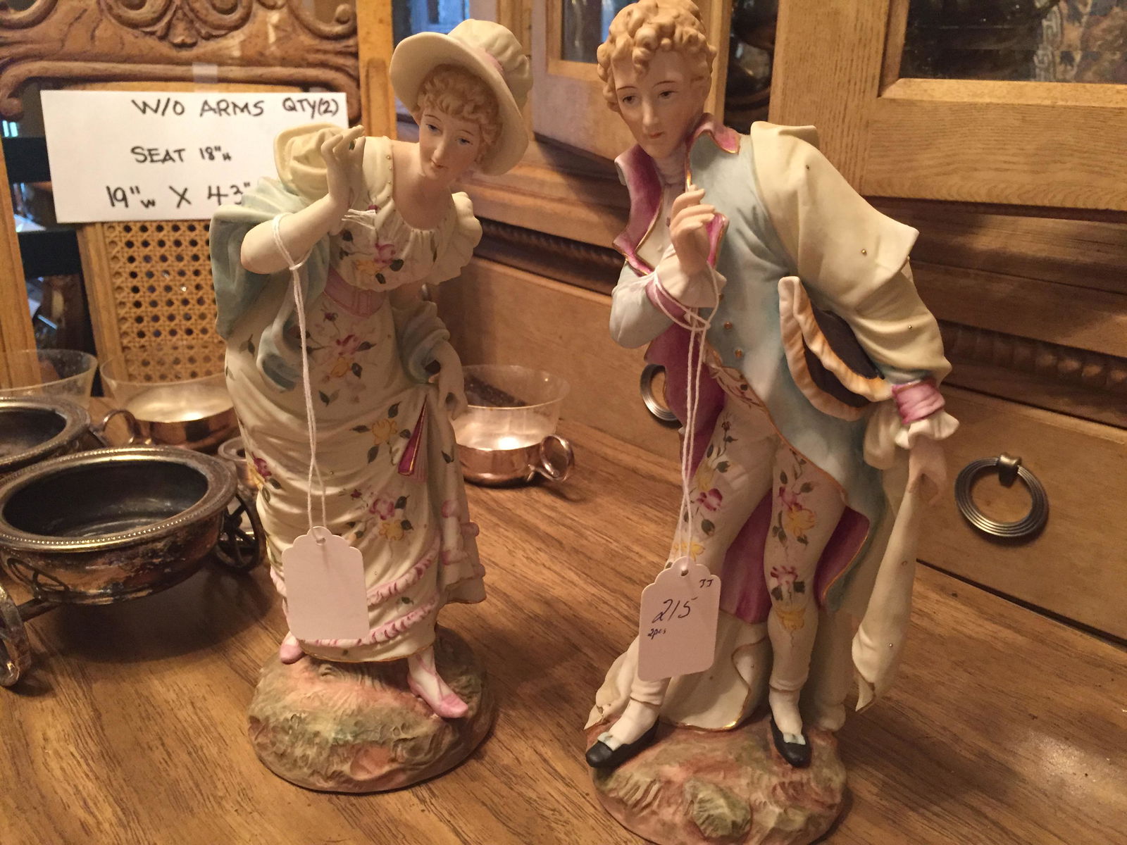 Bisque Man & Woman Figurines (1 of 4)