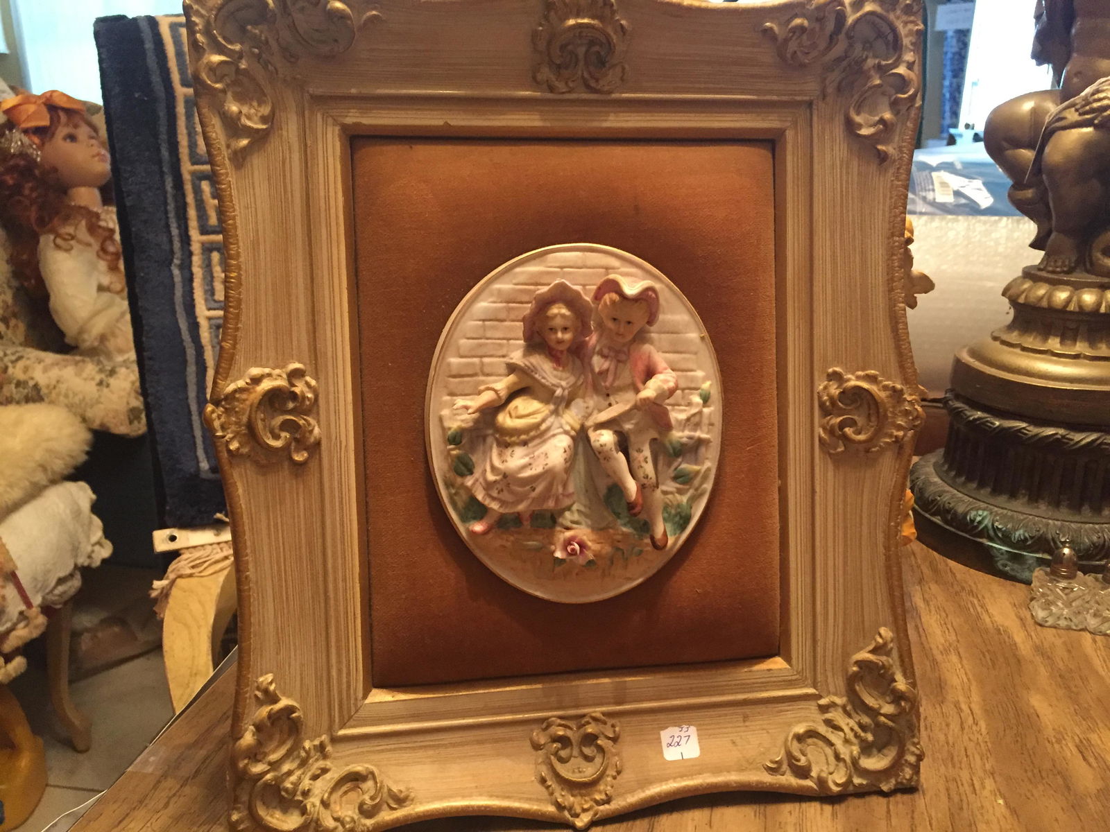 Framed Bisque Plaque (1 of 3)