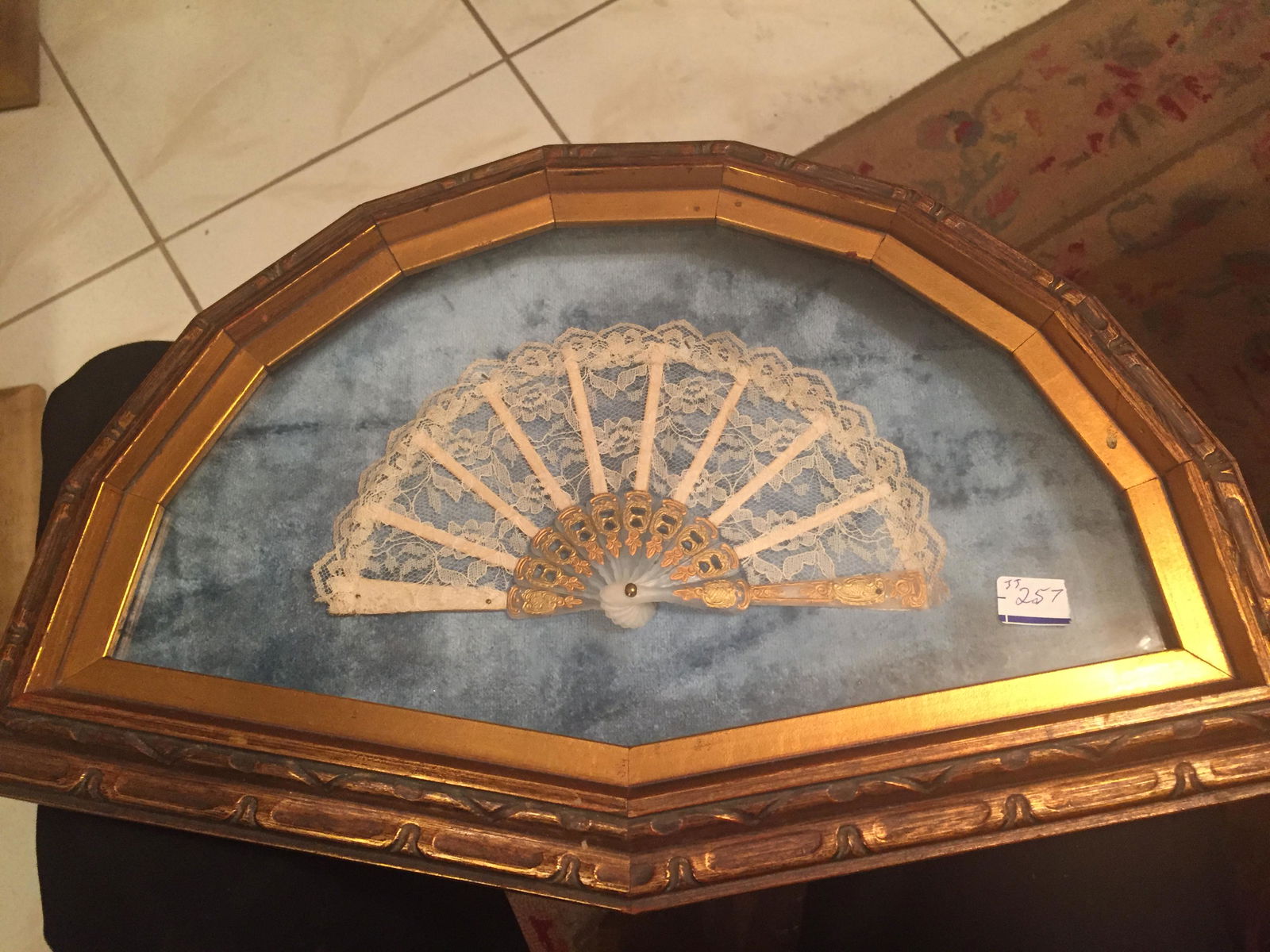 Lace Fan in Shadow Box (1 of 3)