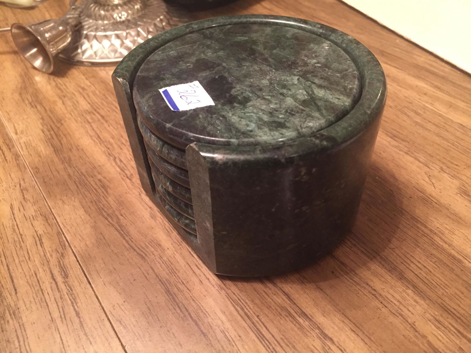 Set of Jade Coasters: Vintage Set of Jade Coasters