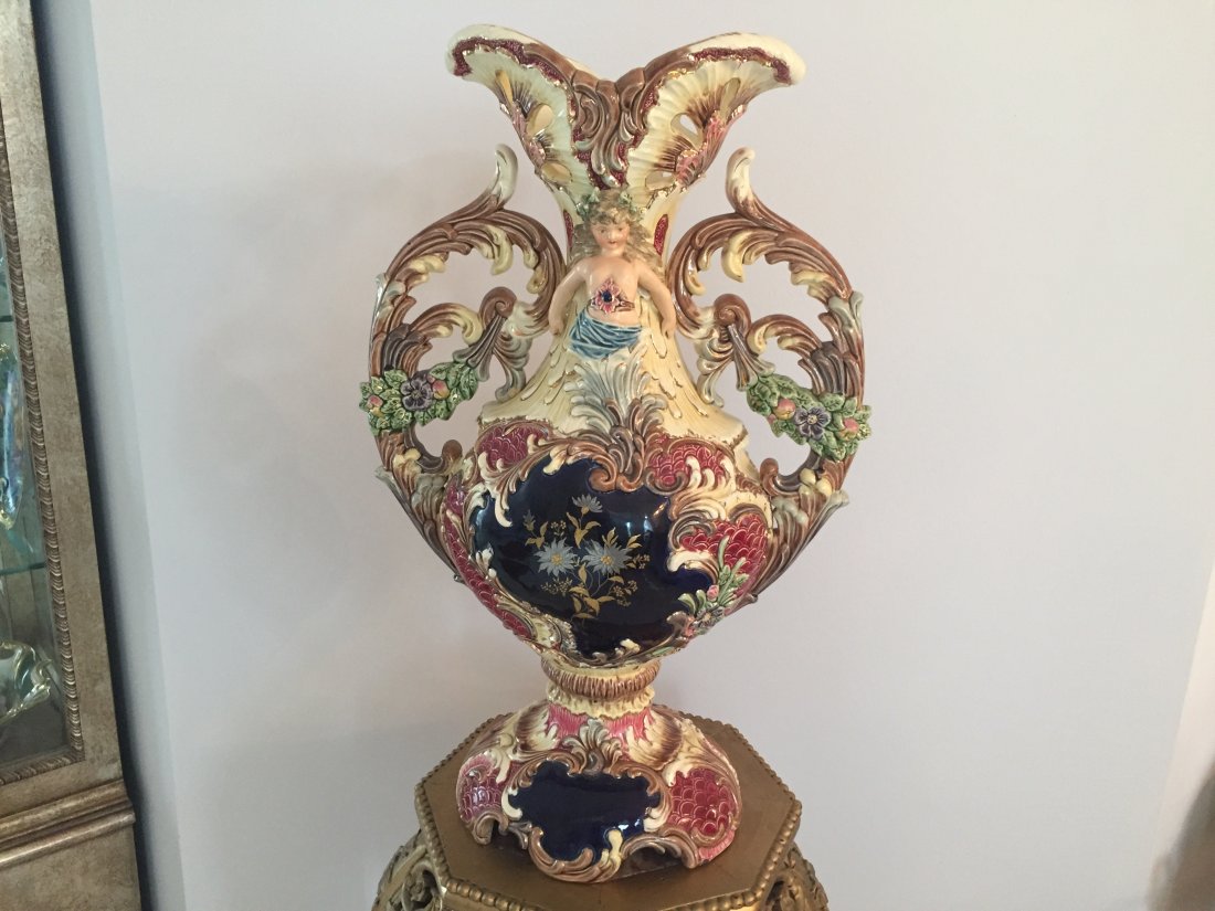 19th c. Eichmann Majolica Vase (1 of 5)