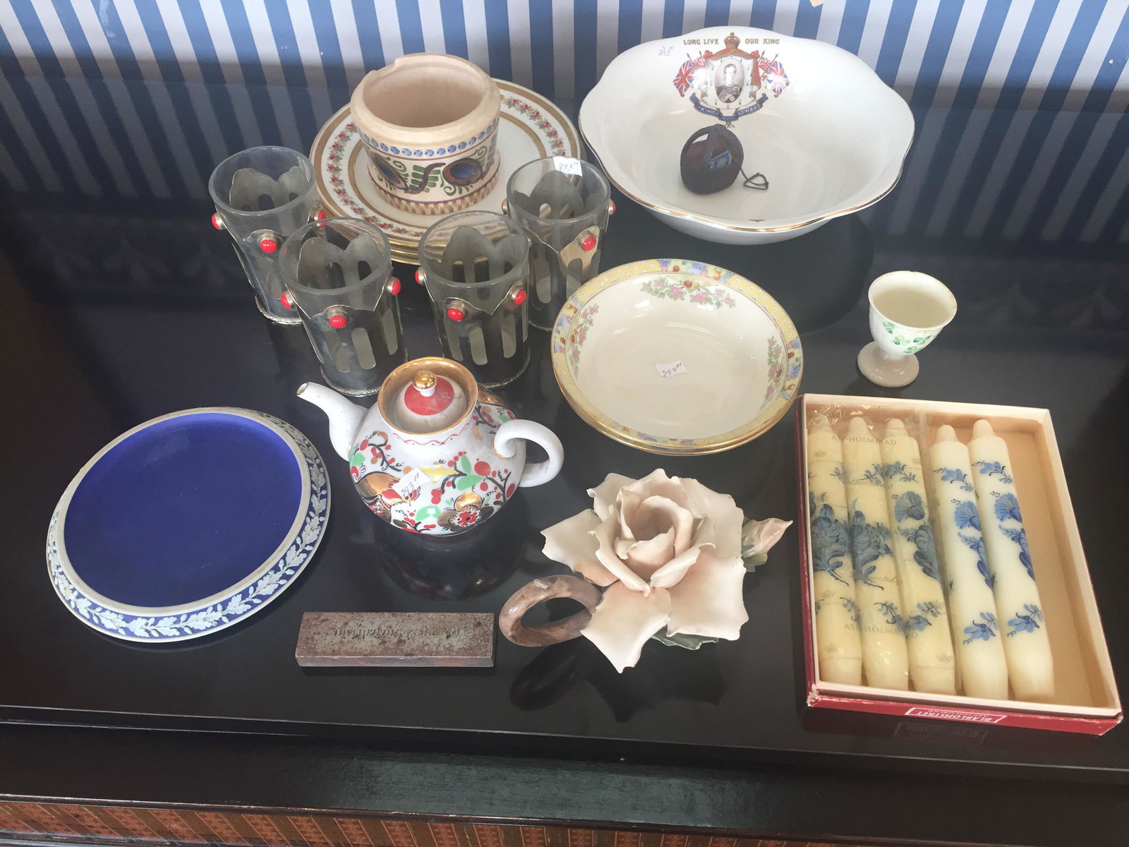 Box Lot. Misc. Candles, Eng.Bowl..... (1 of 4)