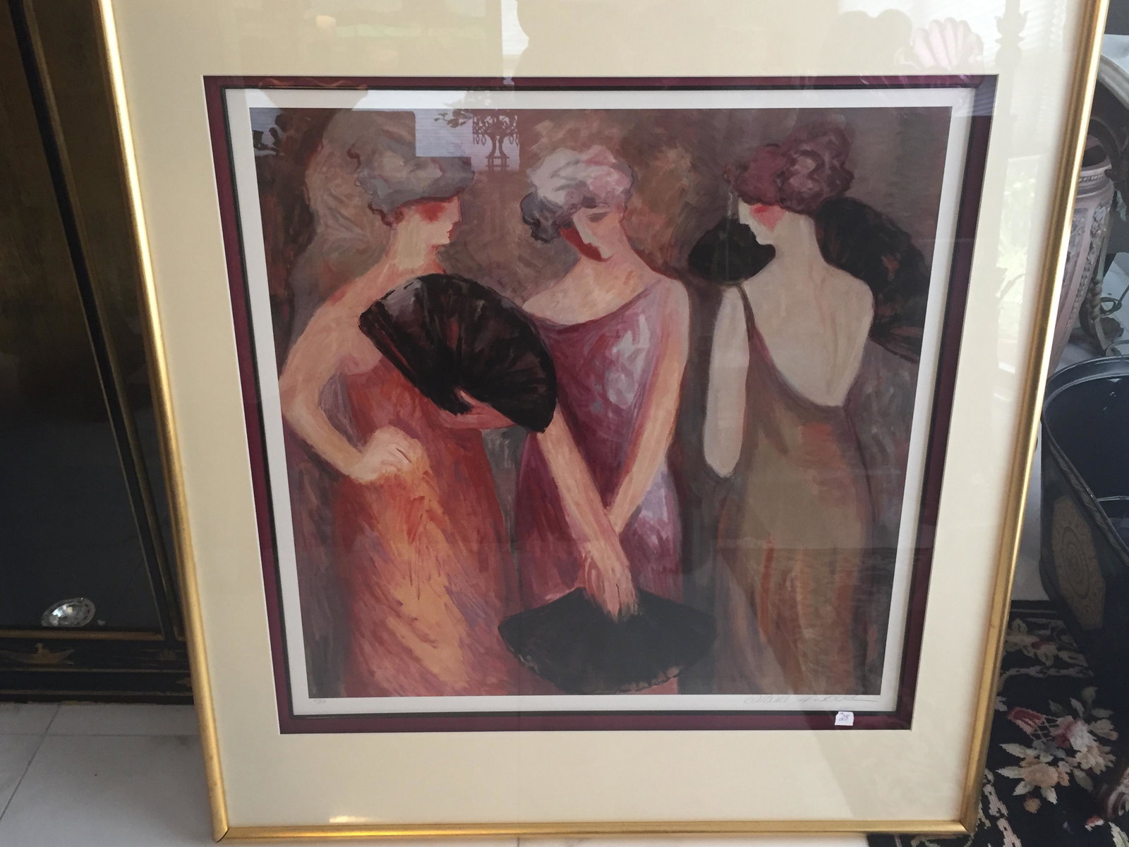 Litho '3-Ladies' Barbara Wood (1 of 3)