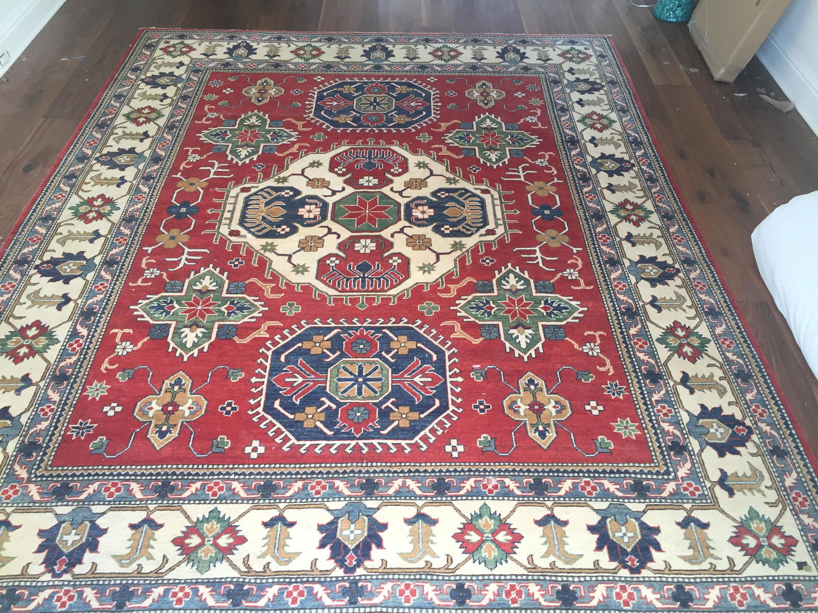 Maroon/Beige/Blue Area Rug (1 of 3)