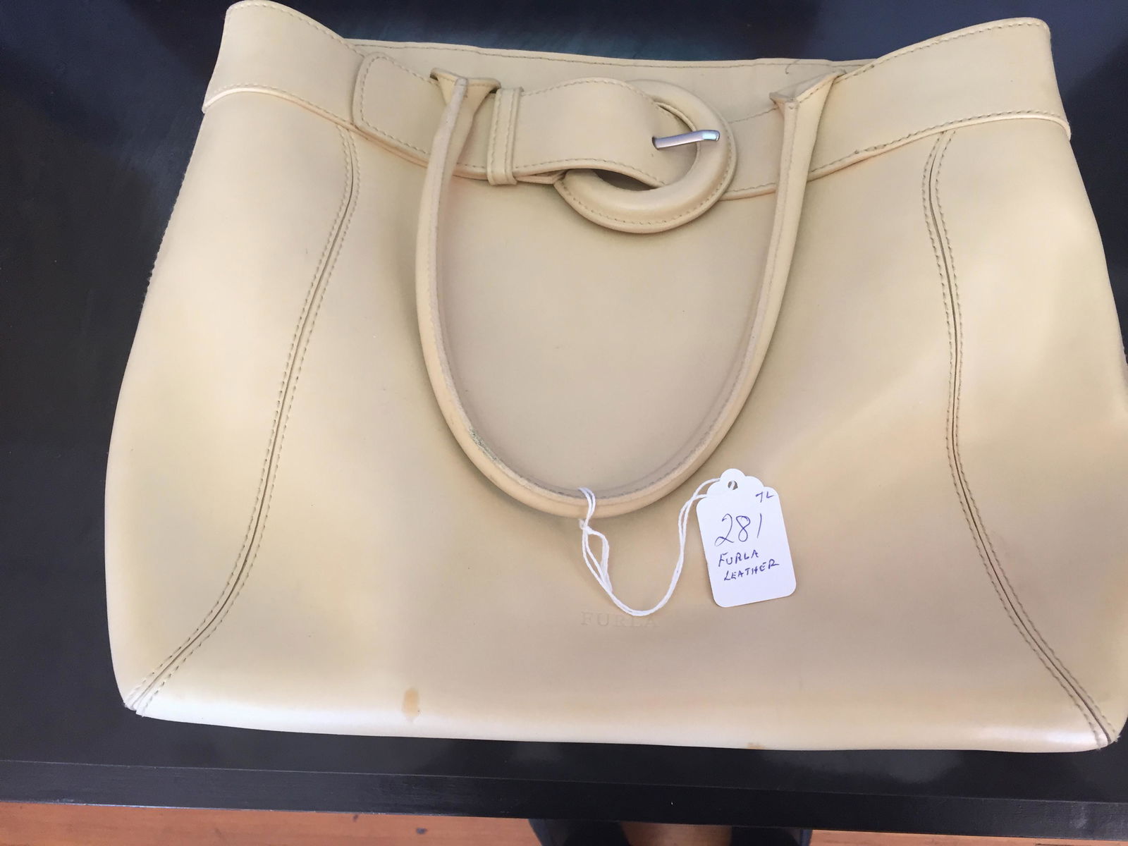 FURLA Tan Leather Handbag (1 of 4)