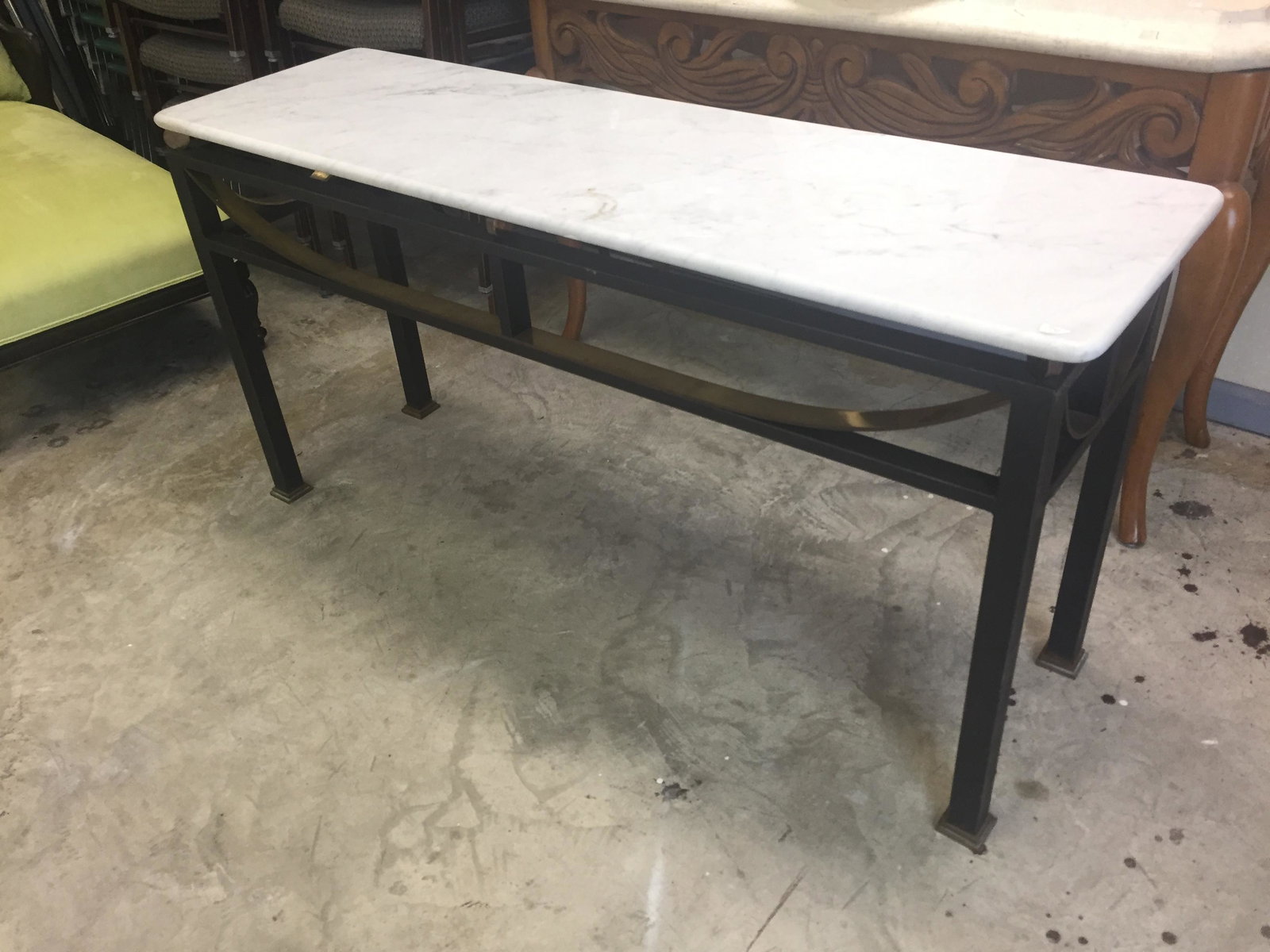 Marble Top Console Table (1 of 2)